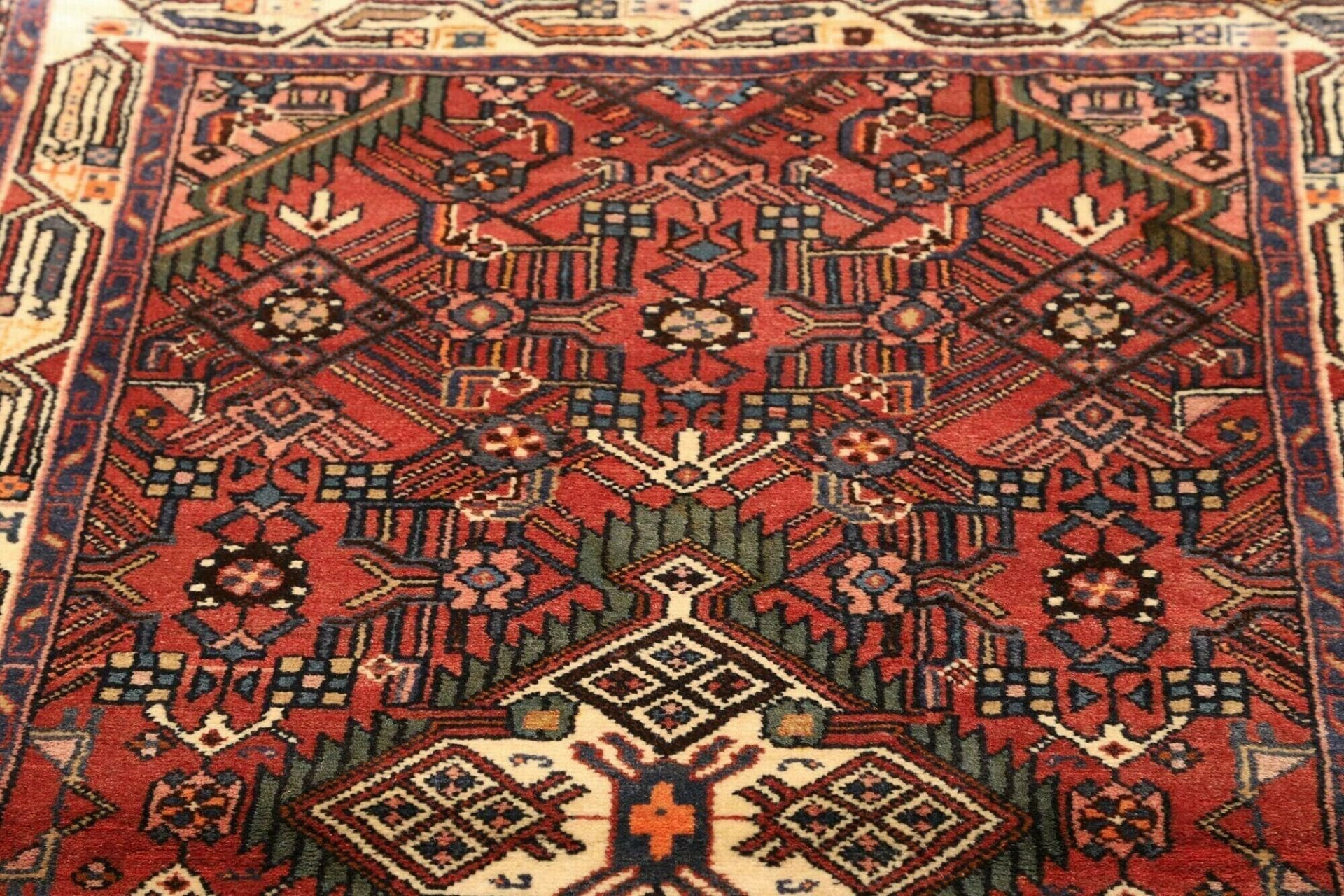Handgeknüpfter Hamadan Perserteppich, 103 × 157 cm, Wolle