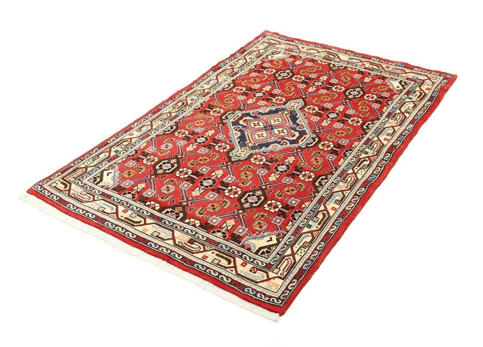 Hamadan Herati Perserteppich 105 × 154 cm aus Wolle, handgeknüpft