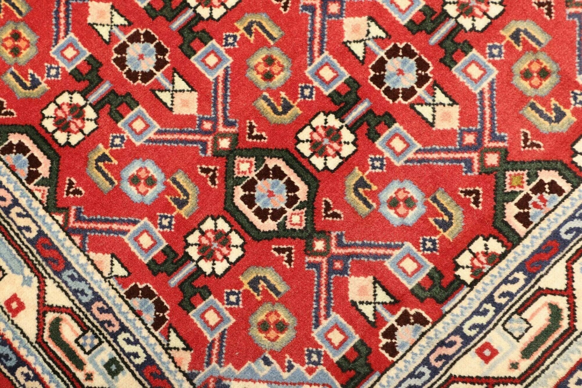 Hamadan Herati Perserteppich 105 × 154 cm aus Wolle, handgeknüpft