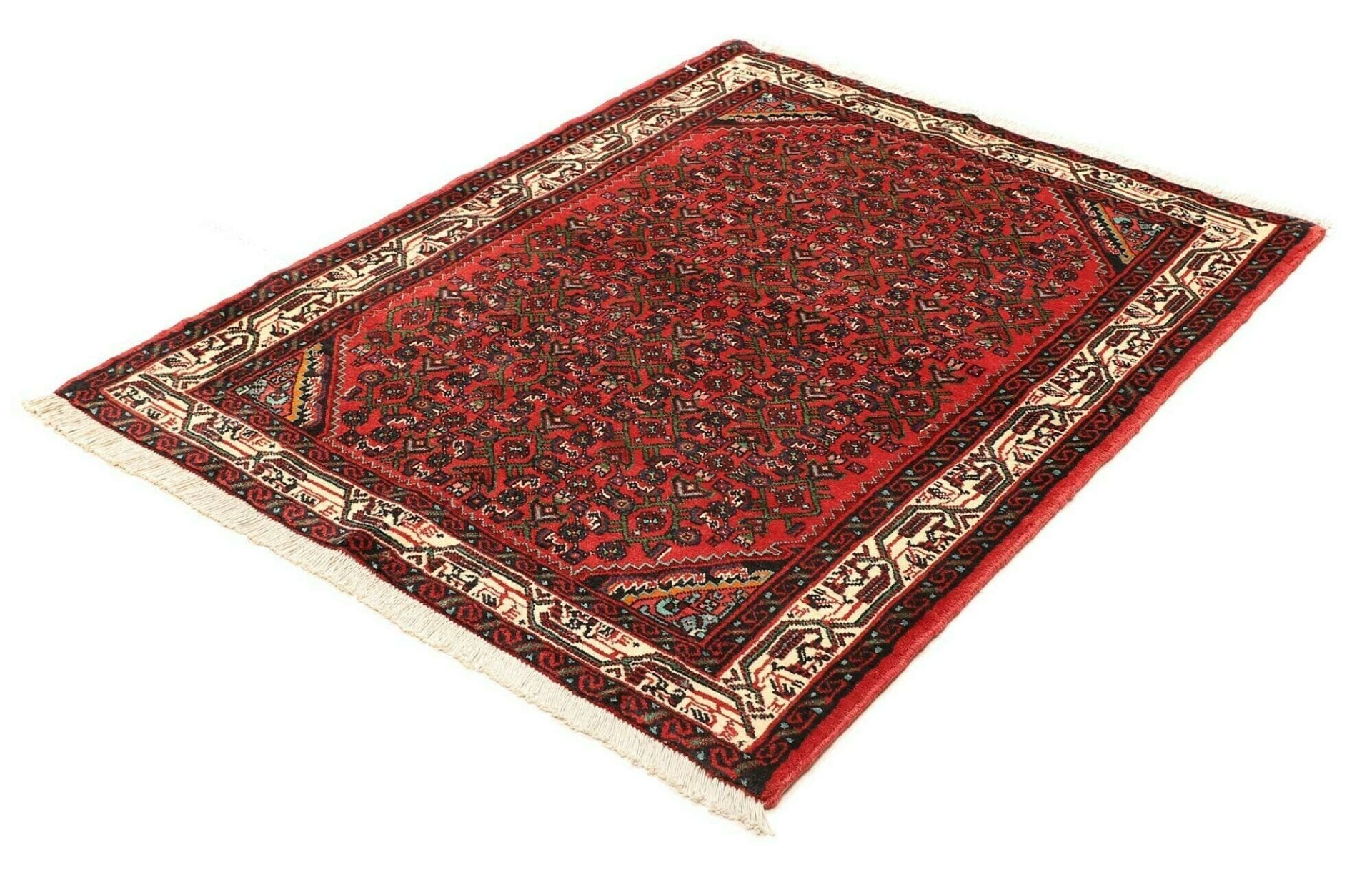hamadan-teppich-117-x-148cm-handgeknupft-schurwolle-herati-muster-1 Handgeknüpfter Hamadan Herati Perserteppich, 117 × 148 cm, Wolle