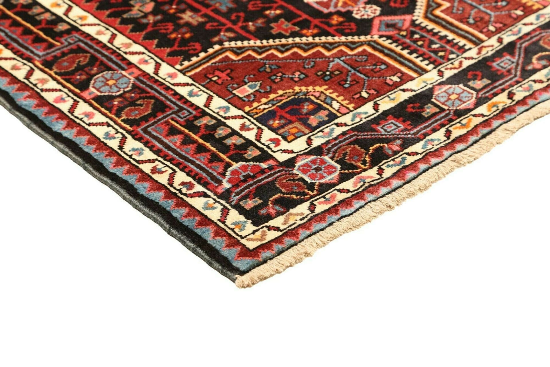 Handgeknüpfter Hamadan Perserteppich, 104 × 152 cm, Wolle