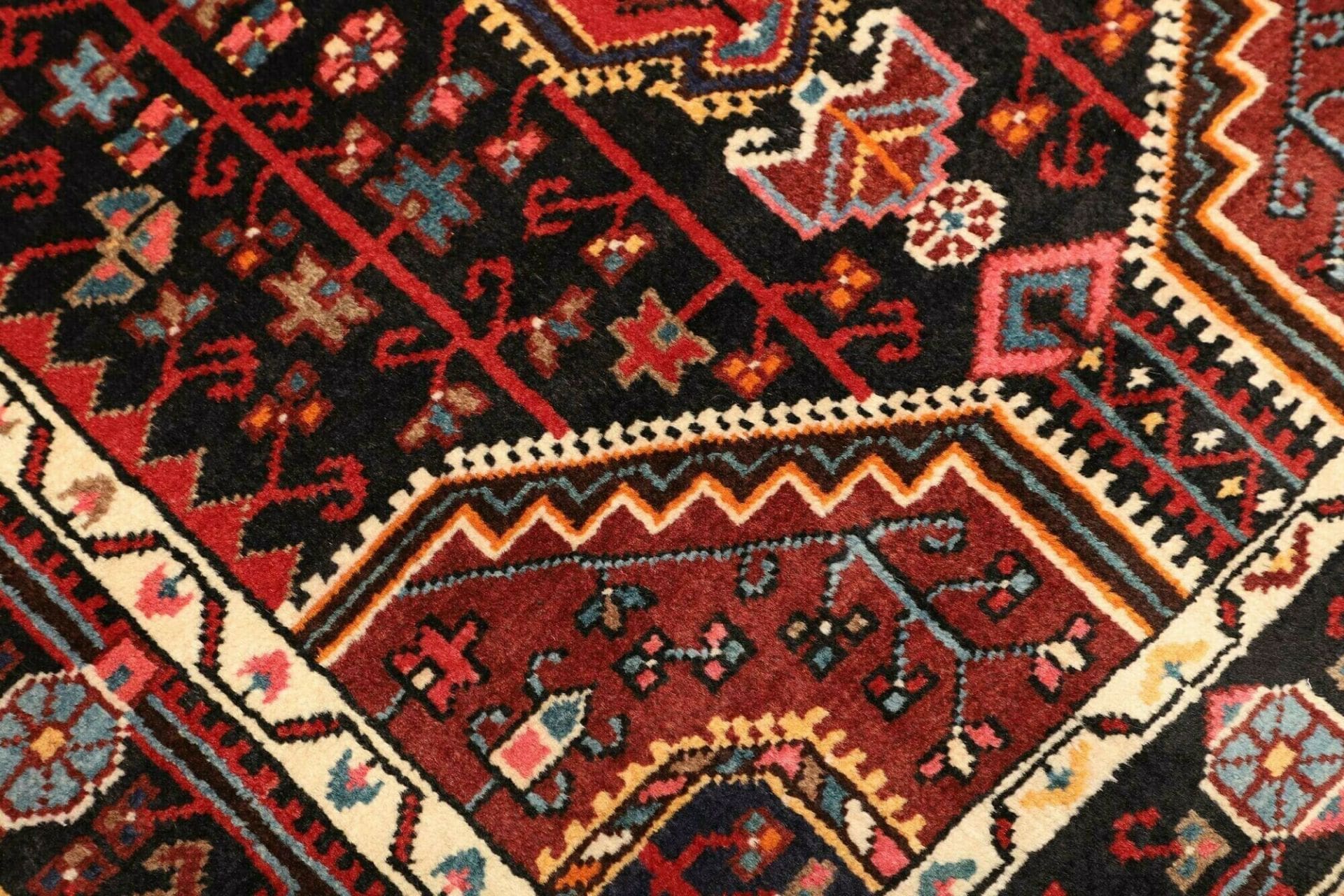 Handgeknüpfter Hamadan Perserteppich, 104 × 152 cm, Wolle