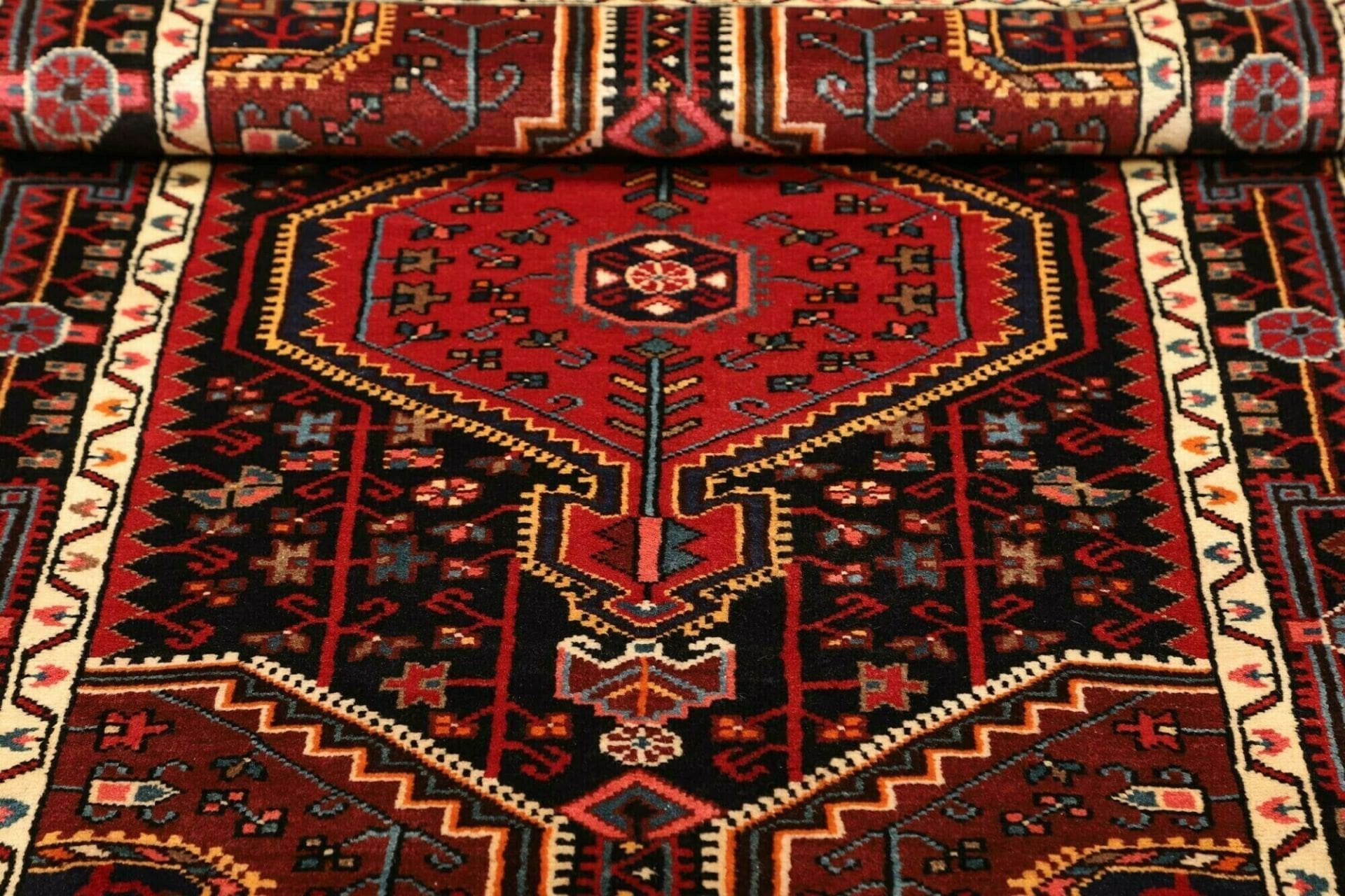 Handgeknüpfter Hamadan Perserteppich, 104 × 152 cm, Wolle