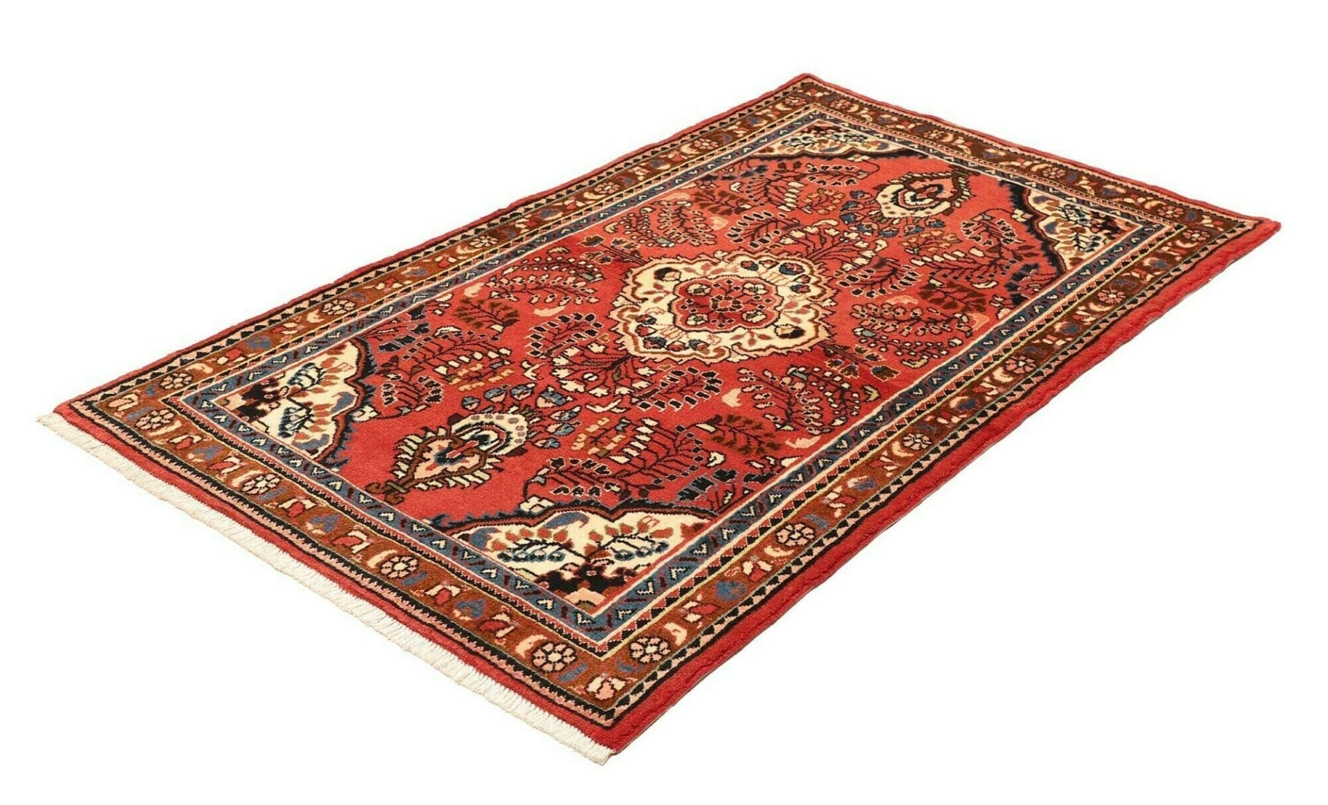Hamadan Herati Perserteppich 108 × 158 cm aus Wolle, handgeknüpft