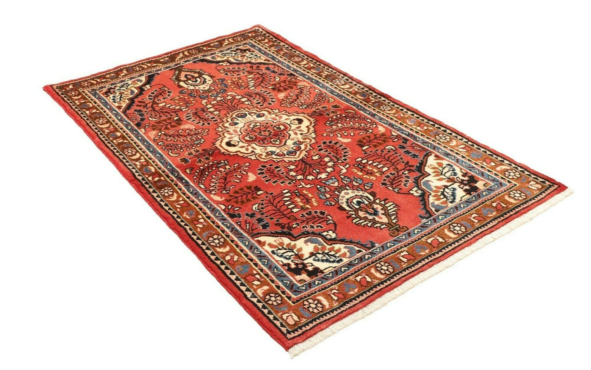 Hamadan Herati Perserteppich 108 × 158 cm aus Wolle, handgeknüpft