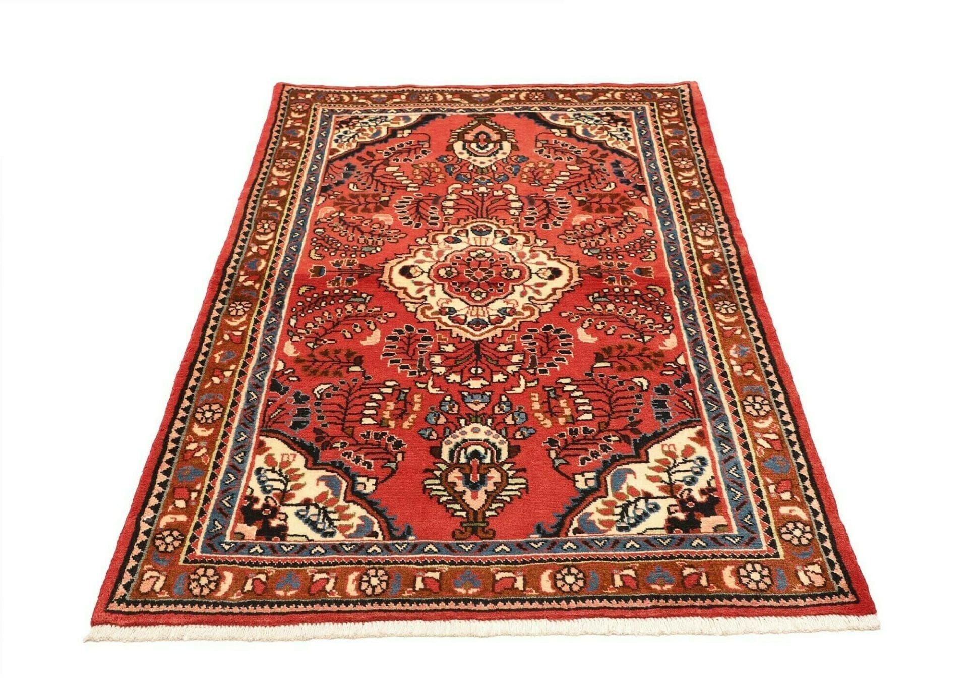 Hamadan Herati Perserteppich 108 × 158 cm aus Wolle, handgeknüpft