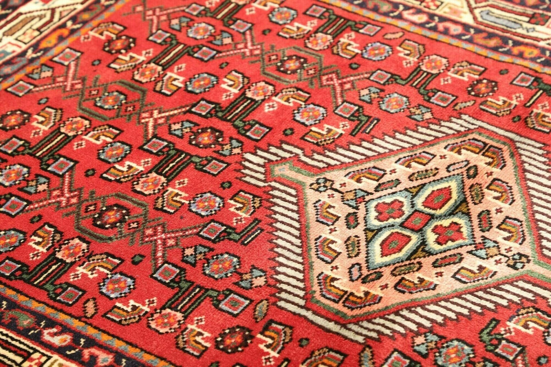 Handgeknüpfter Hamadan Herati Perserteppich, 105 × 150 cm, Wolle