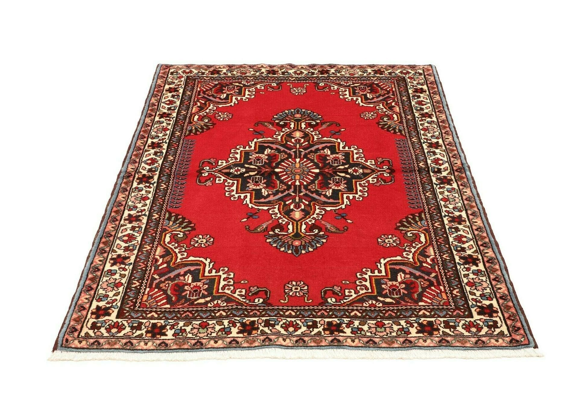 Hamadan Perserteppich 114 × 143 cm aus Wolle, handgeknüpft