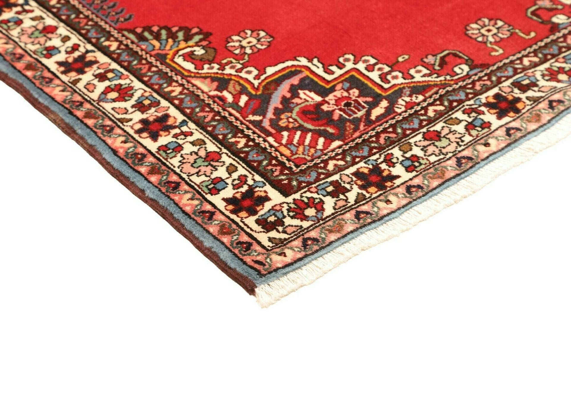 Hamadan Perserteppich 114 × 143 cm aus Wolle, handgeknüpft