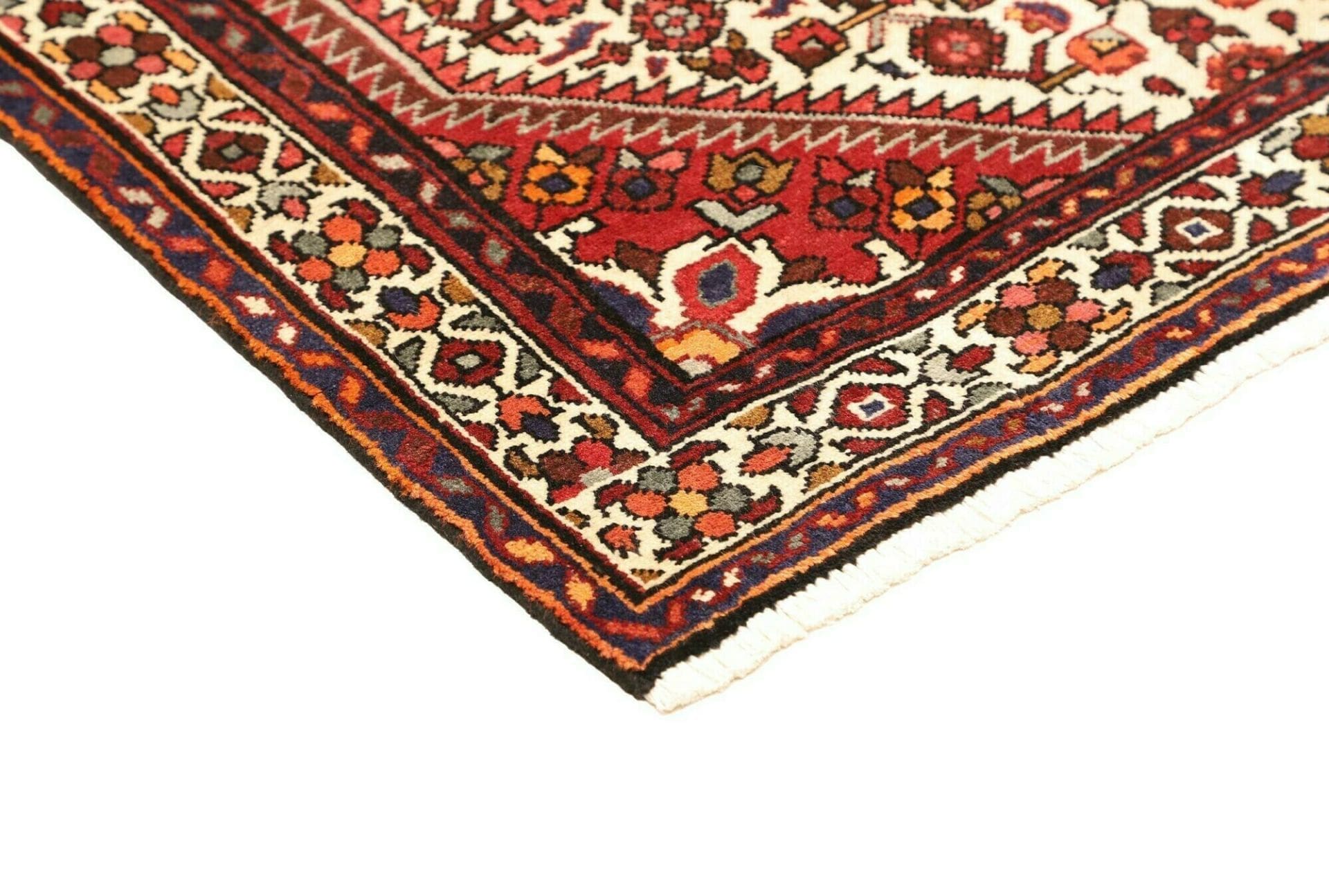 Handgeknüpfter Hamadan Herati Perserteppich, 111 × 150 cm, Wolle