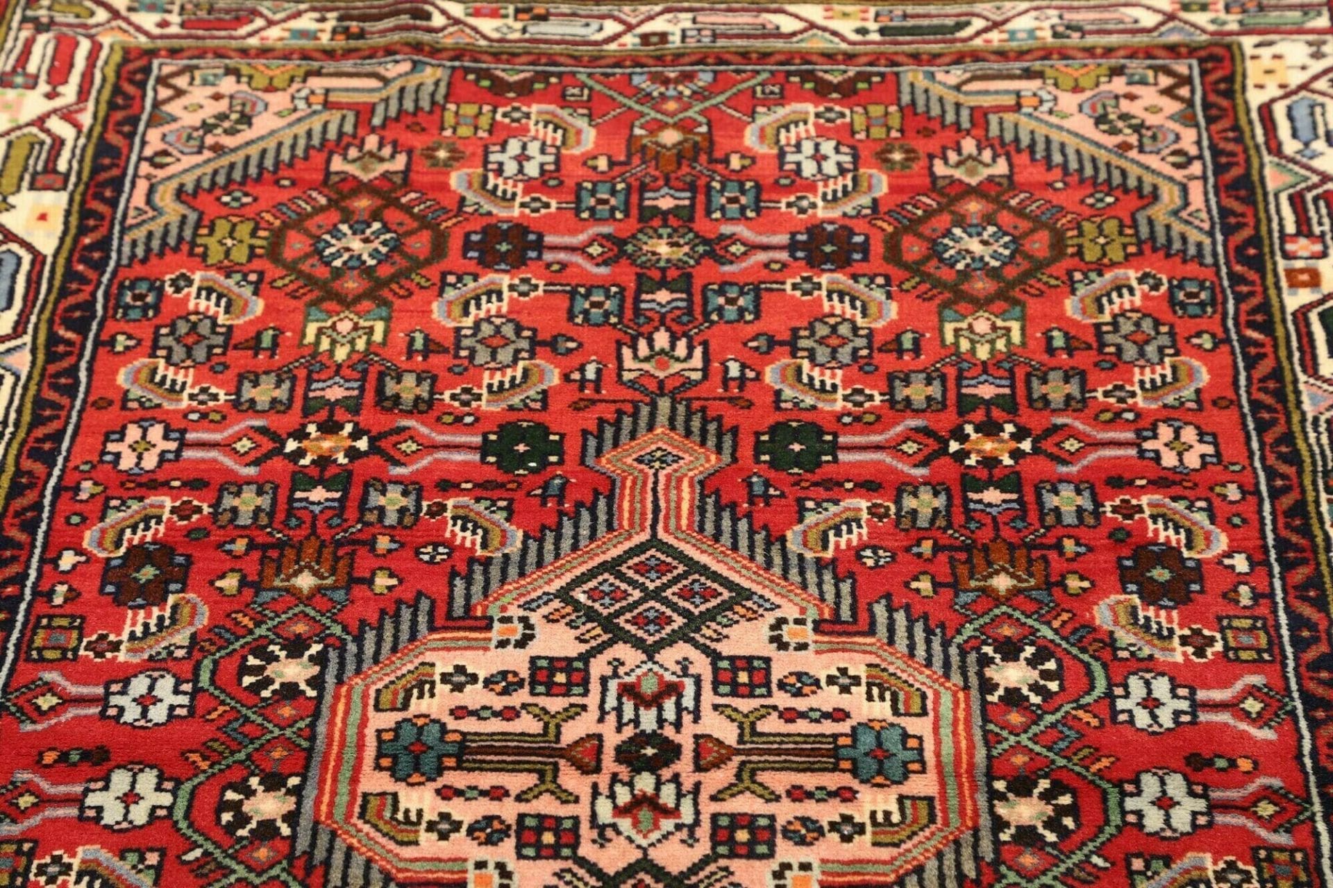 Handgeknüpfter Hamadan Perserteppich, 105 × 150 cm, Wolle