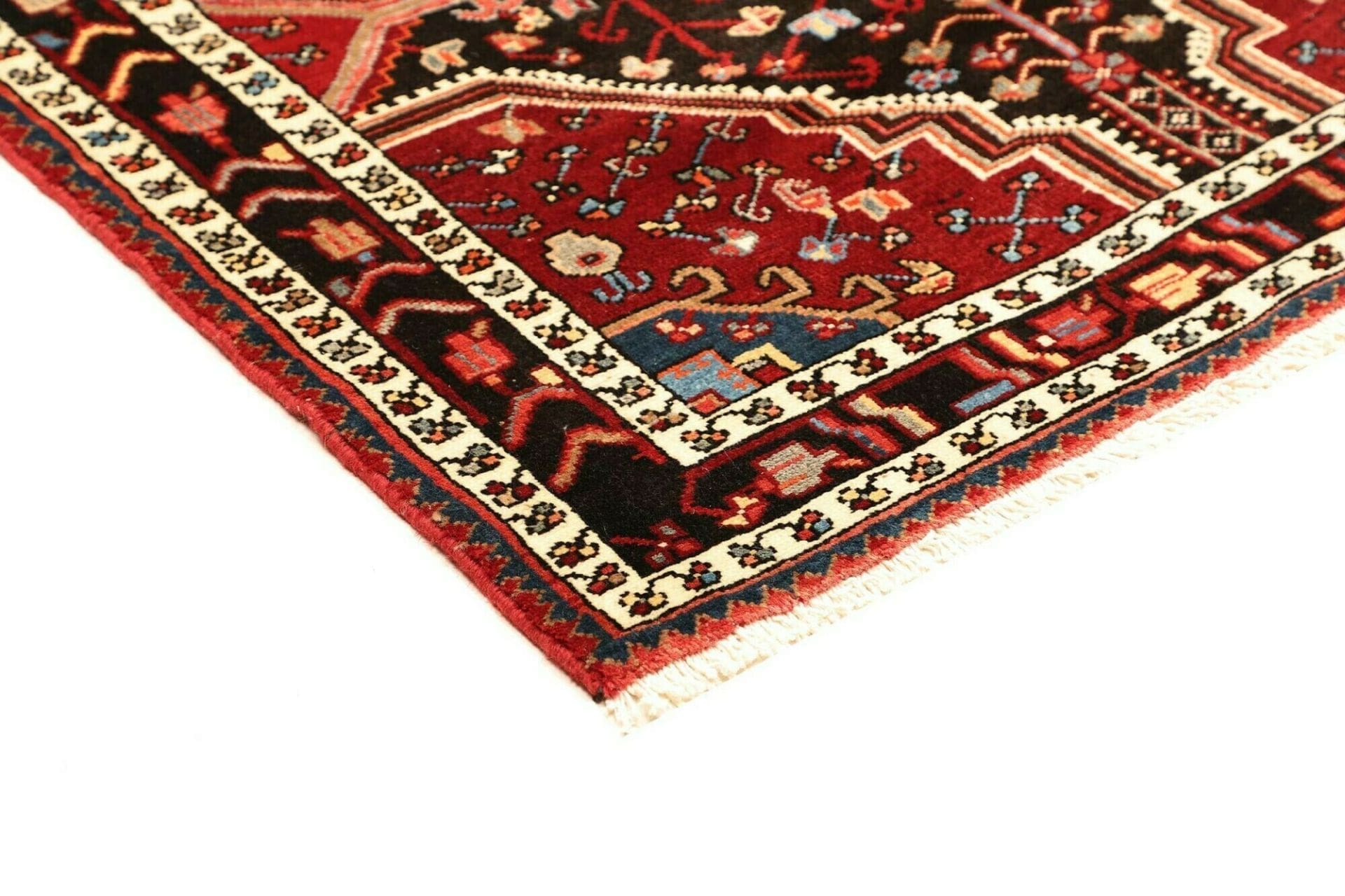 Handgeknüpfter Hamadan Herati Perserteppich 117 × 165 cm