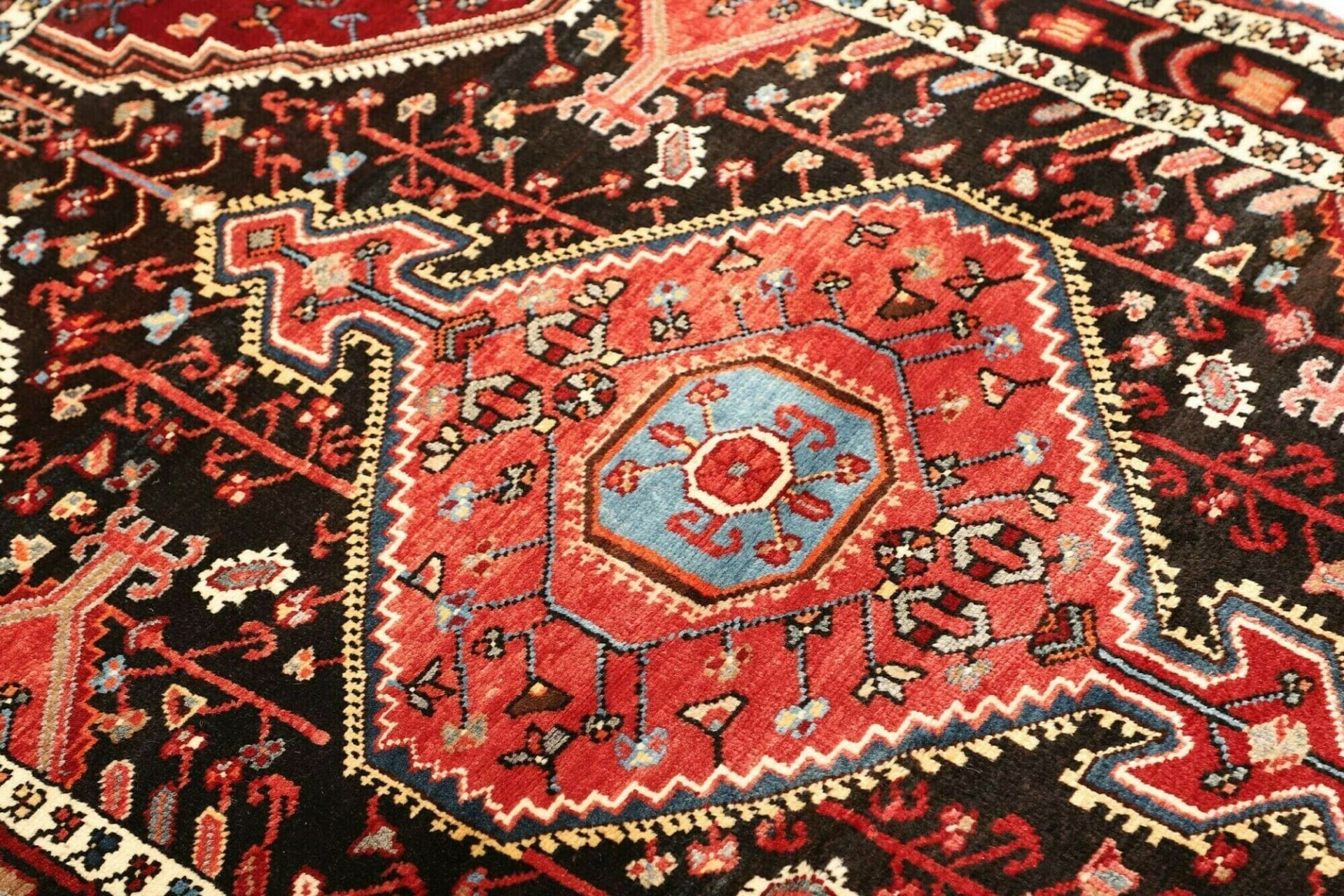 Handgeknüpfter Hamadan Herati Perserteppich 117 × 165 cm