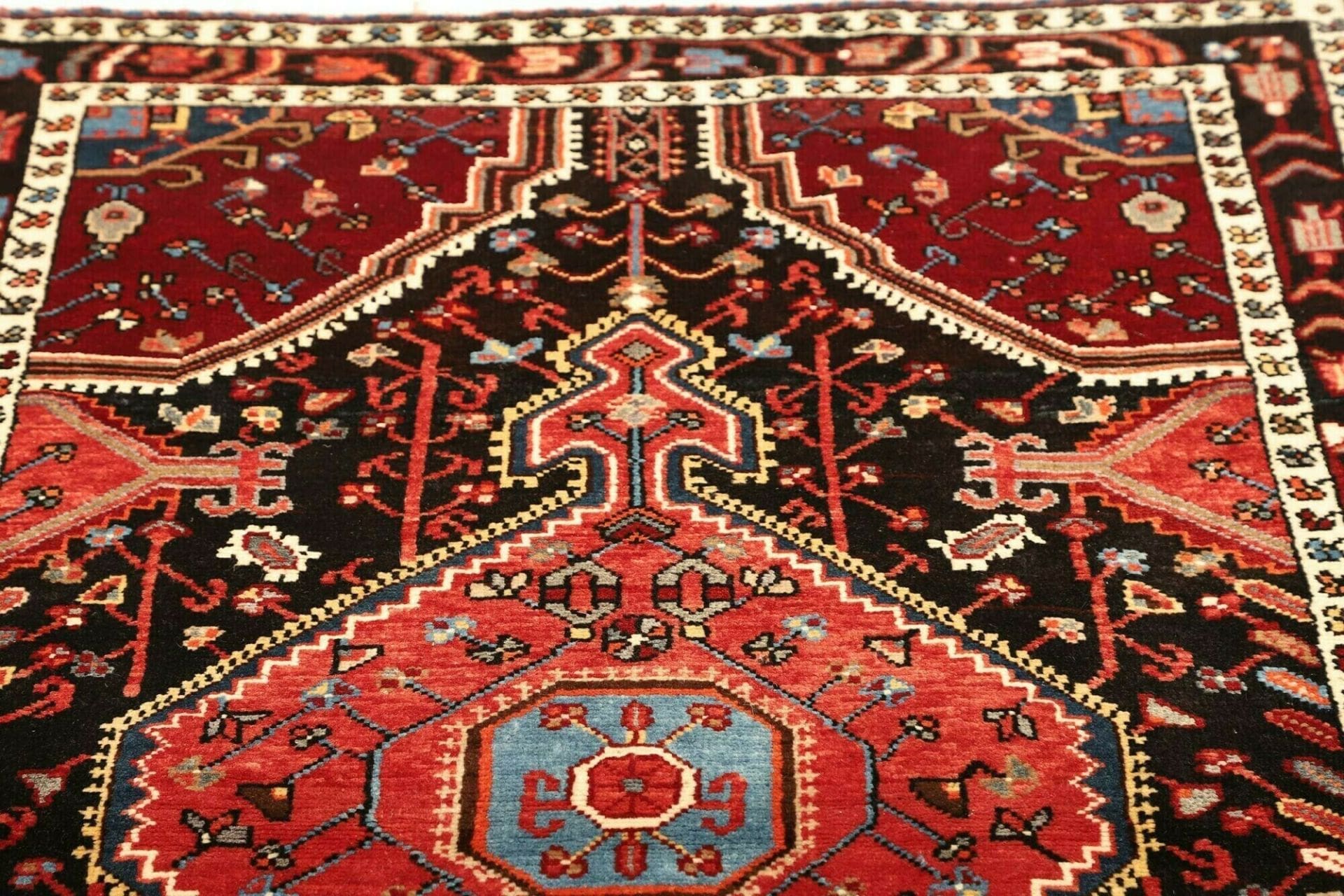 Handgeknüpfter Hamadan Herati Perserteppich 117 × 165 cm