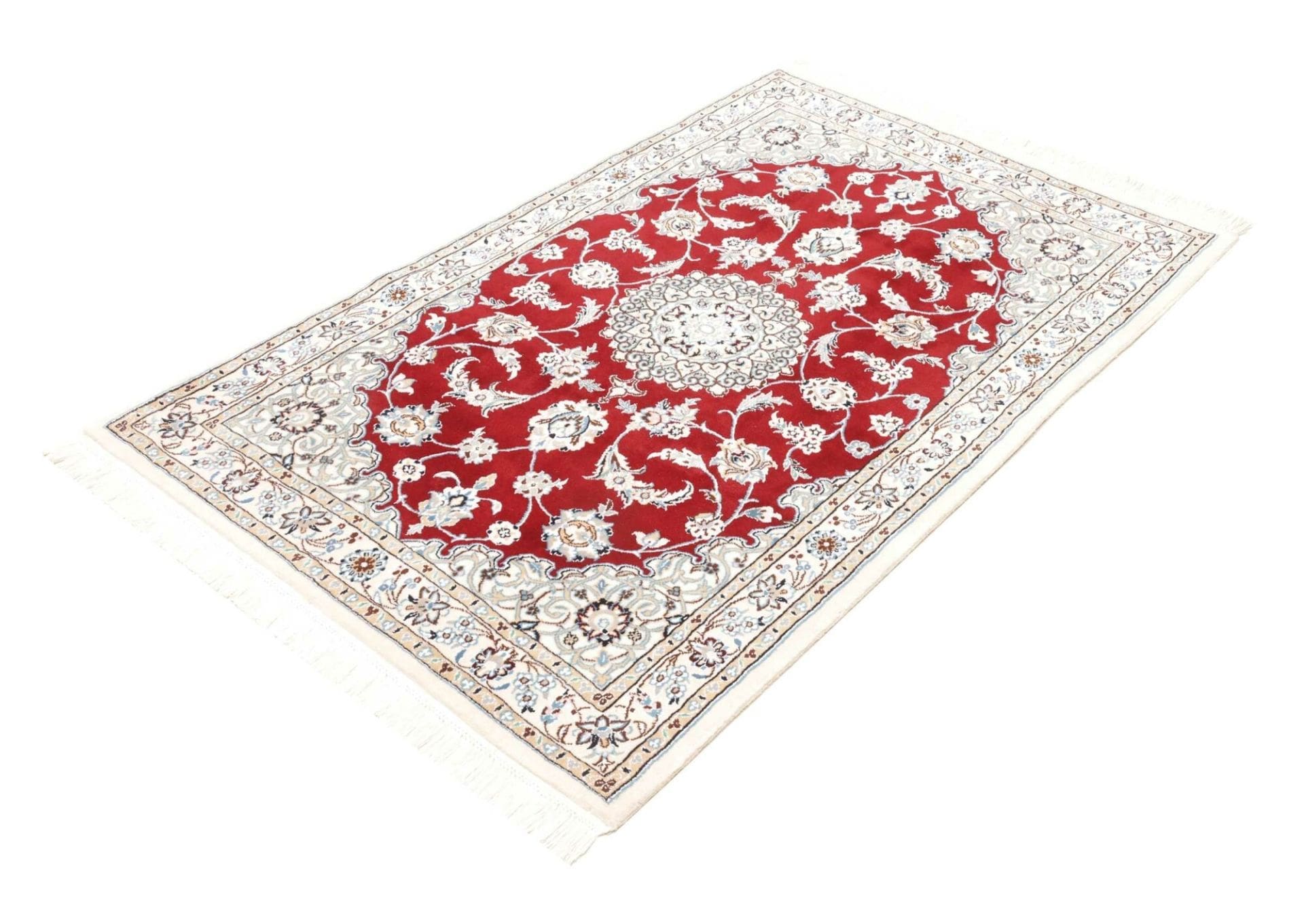 nain-teppich-103x151cm-florale-muster-handgeknupft-perserteppich-1 Handgeknüpfter Nain Perserteppich 103 × 151 cm