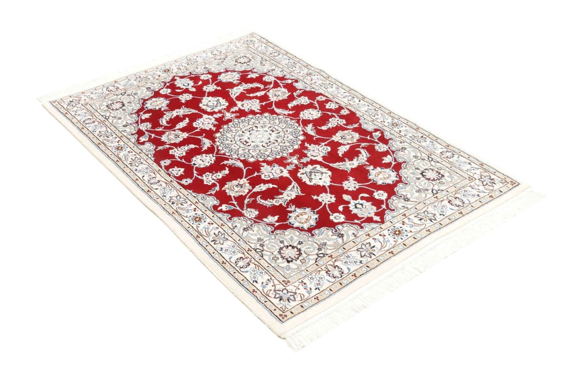 nain-teppich-103x151cm-florale-muster-handgeknupft-perserteppich-2 Handgeknüpfter Nain Perserteppich 103 × 151 cm