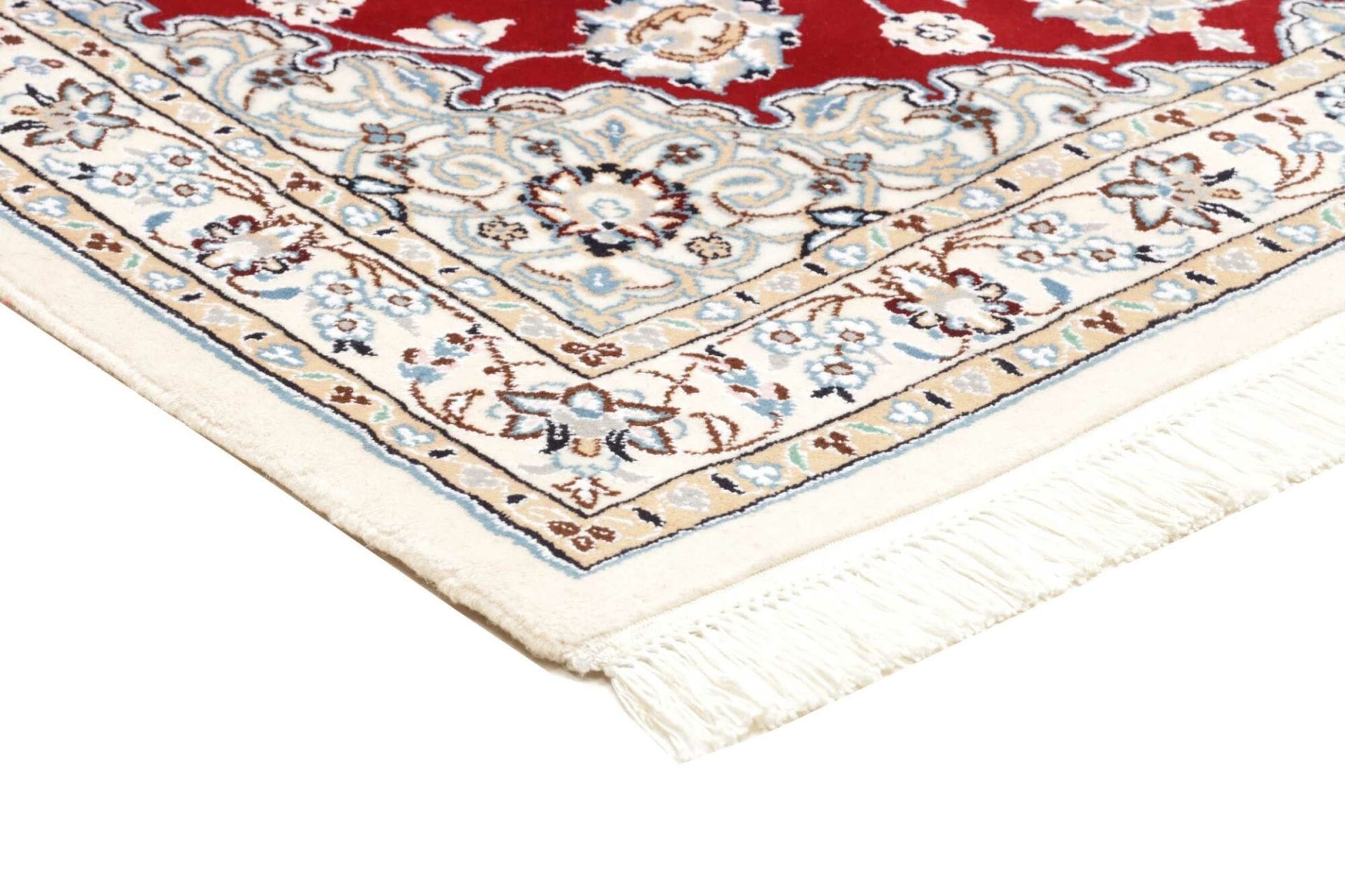 nain-teppich-103x151cm-florale-muster-handgeknupft-perserteppich-4 Handgeknüpfter Nain Perserteppich 103 × 151 cm