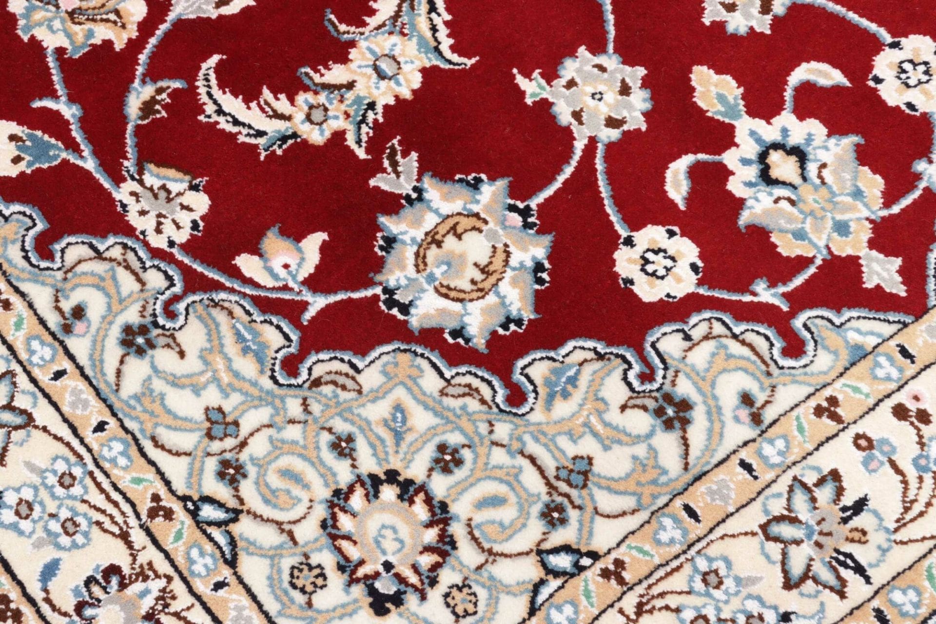 nain-teppich-103x151cm-florale-muster-handgeknupft-perserteppich-5 Handgeknüpfter Nain Perserteppich 103 × 151 cm
