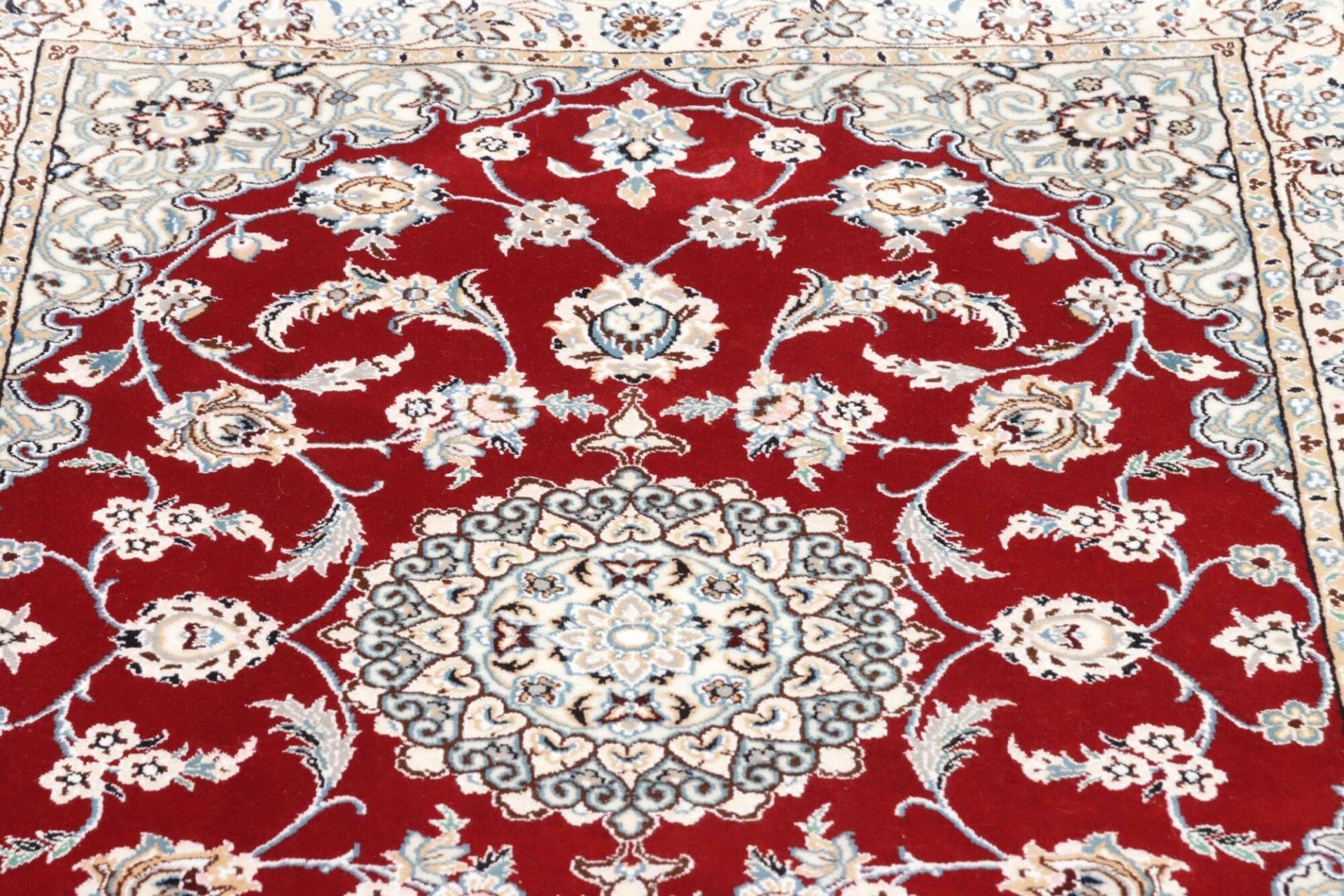 nain-teppich-103x151cm-florale-muster-handgeknupft-perserteppich-7 Handgeknüpfter Nain Perserteppich 103 × 151 cm