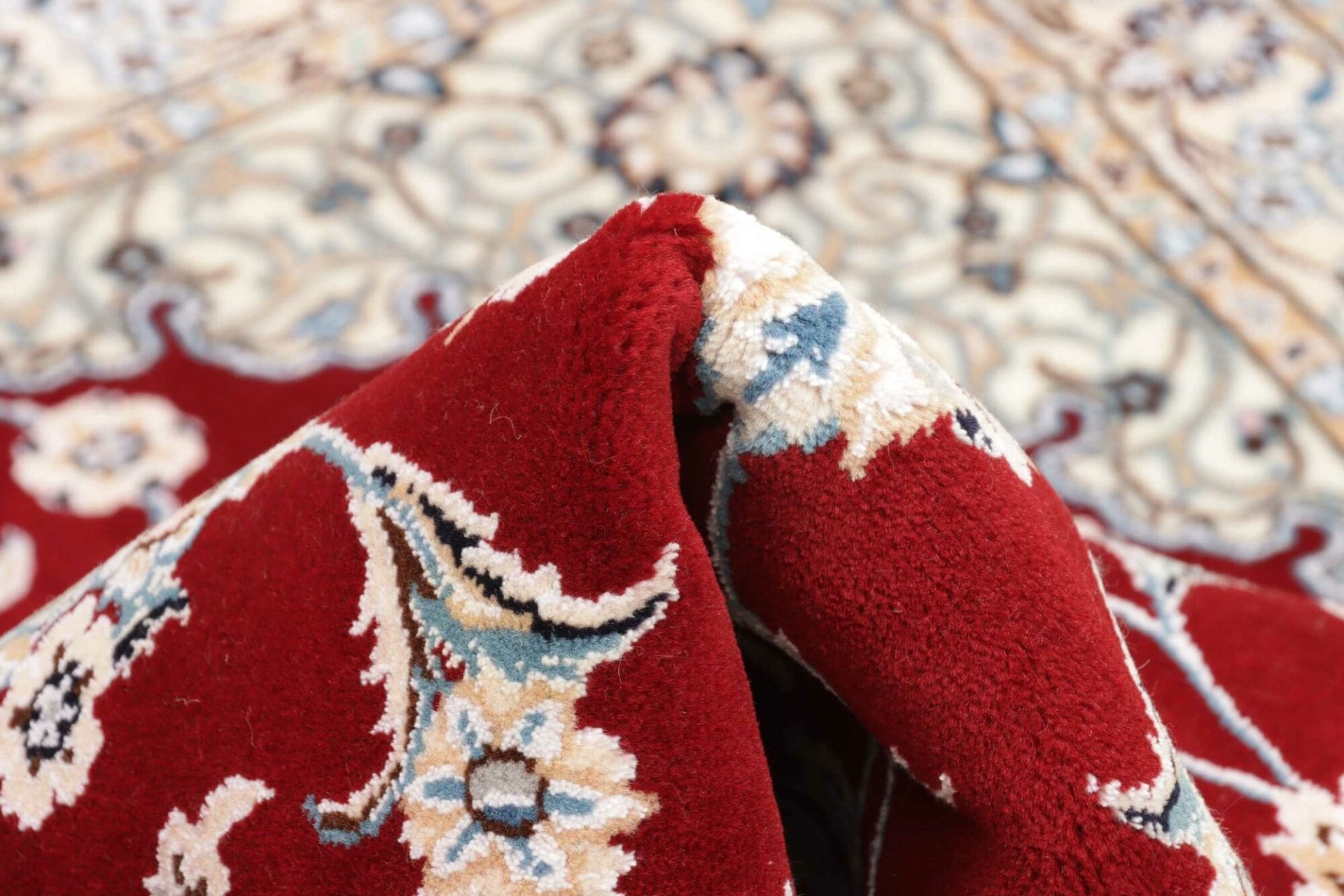 nain-teppich-103x151cm-florale-muster-handgeknupft-perserteppich-8 Handgeknüpfter Nain Perserteppich 103 × 151 cm