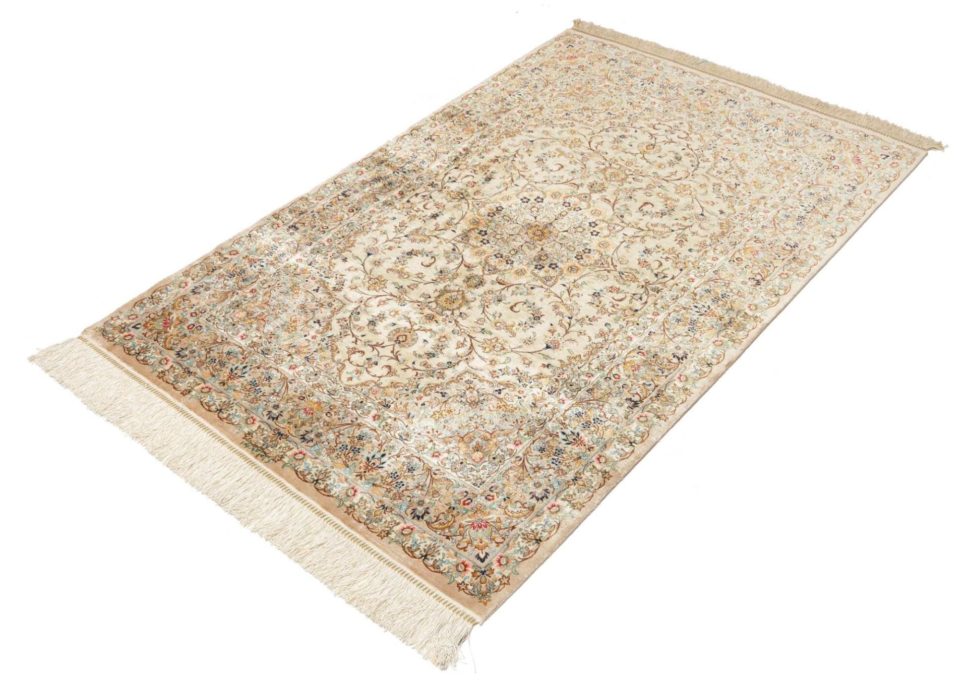 Ghom Perserteppich aus Iran, 105 × 150 cm