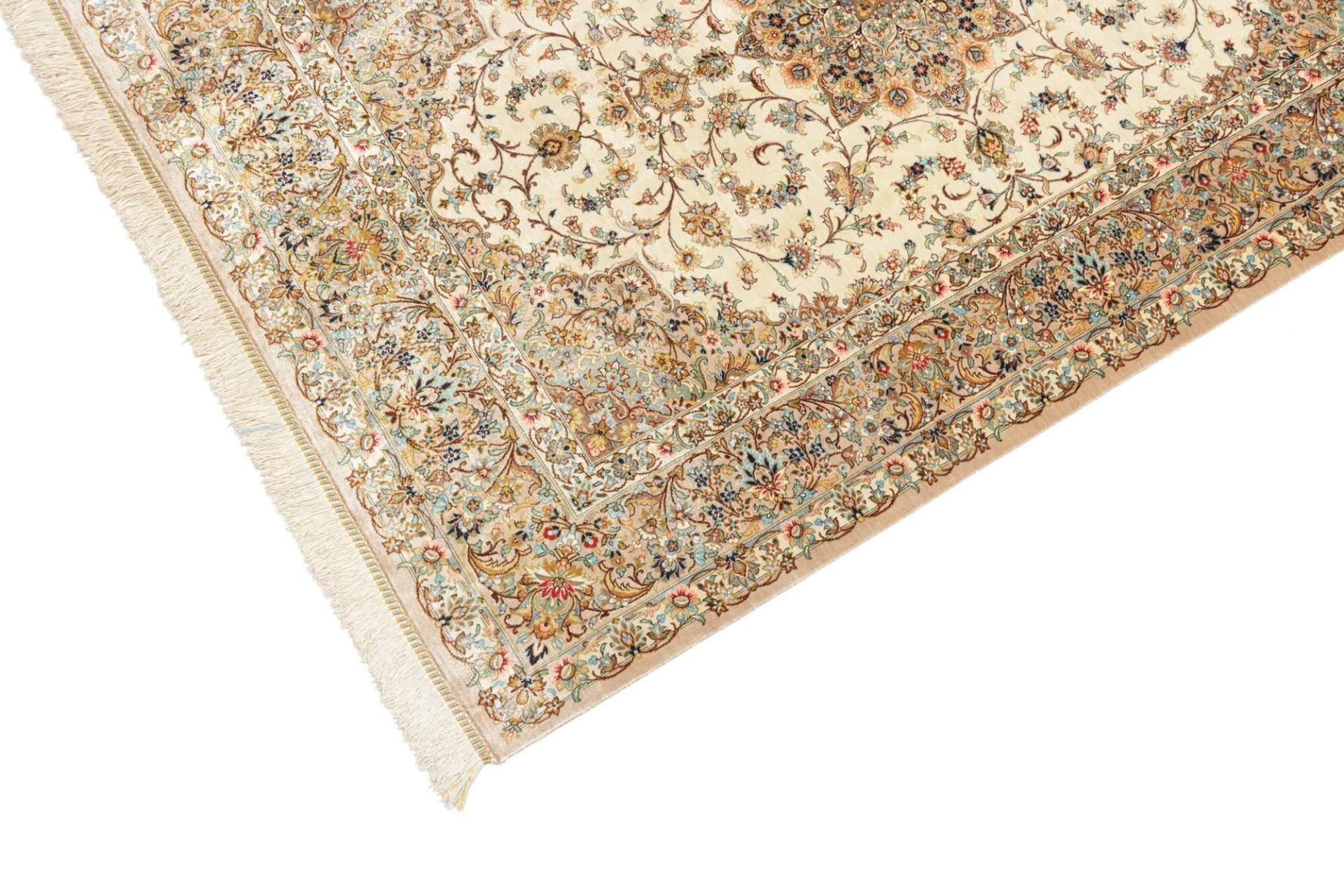 Ghom Perserteppich aus Iran, 105 × 150 cm