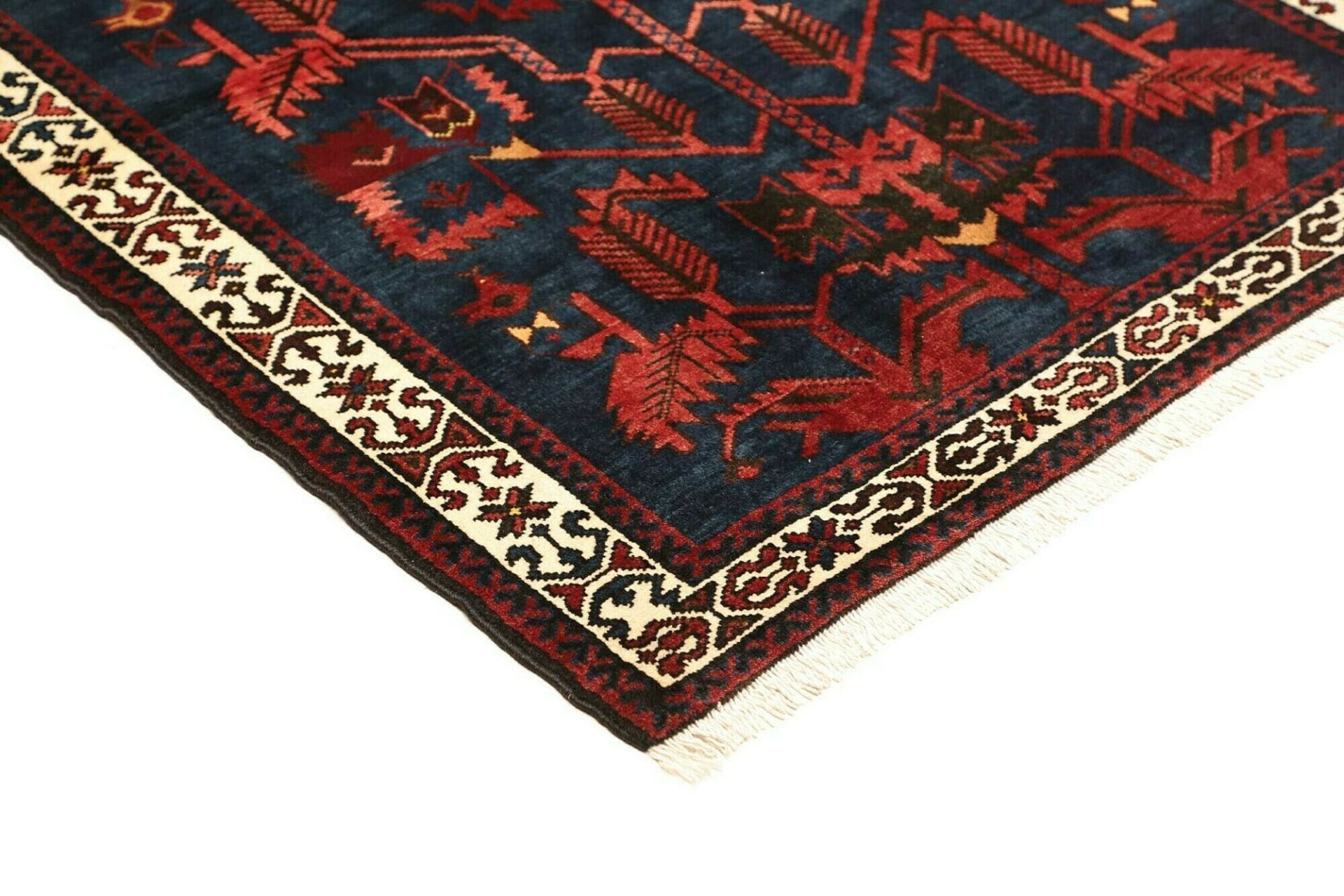 Handgeknüpfter Hamadan Herati Perserteppich, 111 × 150 cm, Wolle
