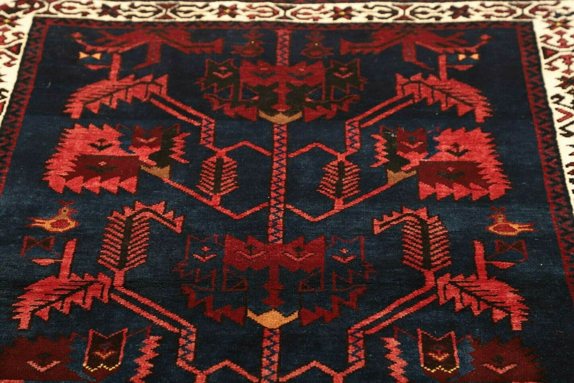 Handgeknüpfter Hamadan Herati Perserteppich, 111 × 150 cm, Wolle