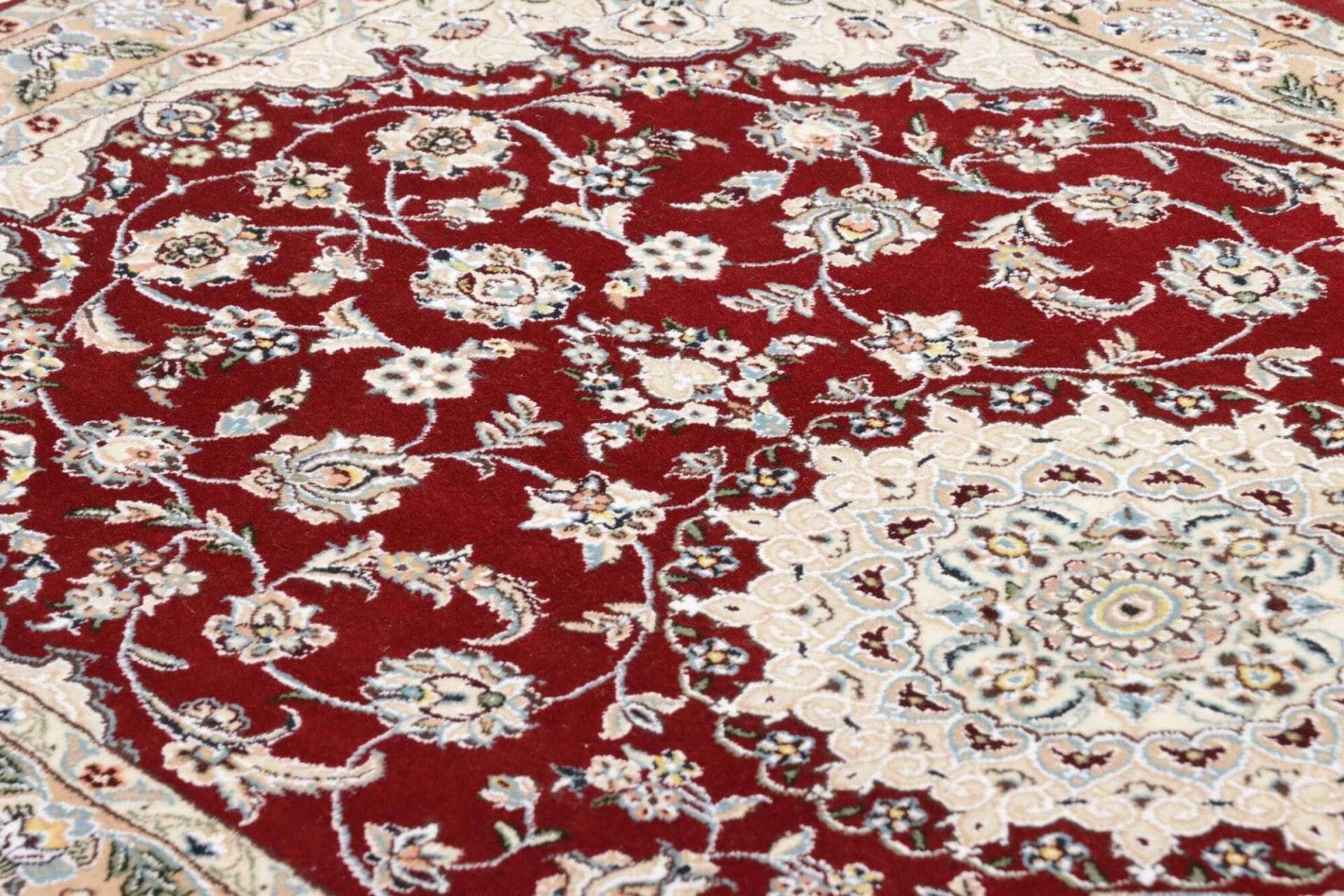 nain-teppich-103-x-160cm-florale-muster-handgeknupft-perserteppich-8 Nain Perserteppich aus Iran, 103 × 160 cm