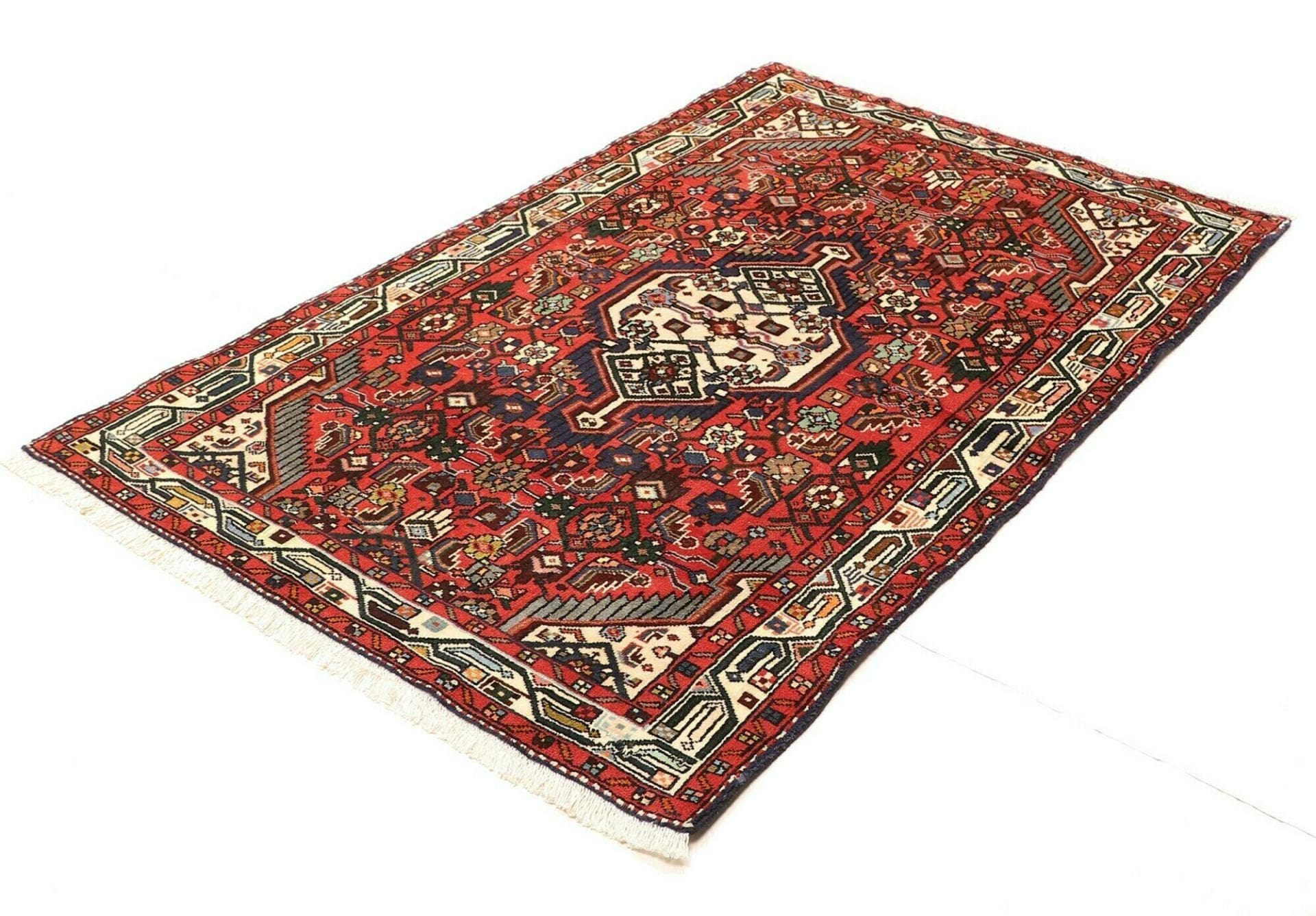 Handgeknüpfter Hamadan Herati Perserteppich 100 × 150 cm