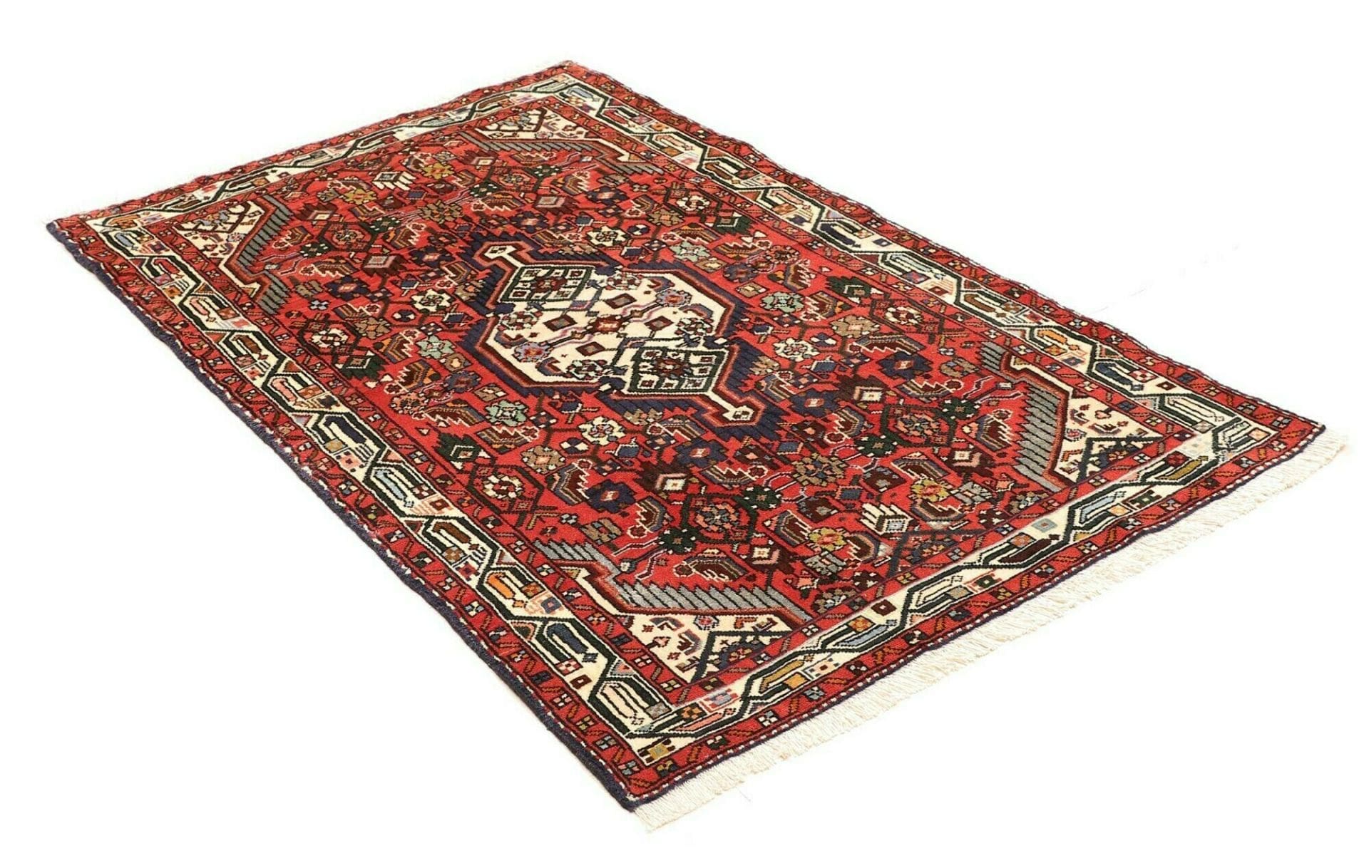 Handgeknüpfter Hamadan Herati Perserteppich 100 × 150 cm
