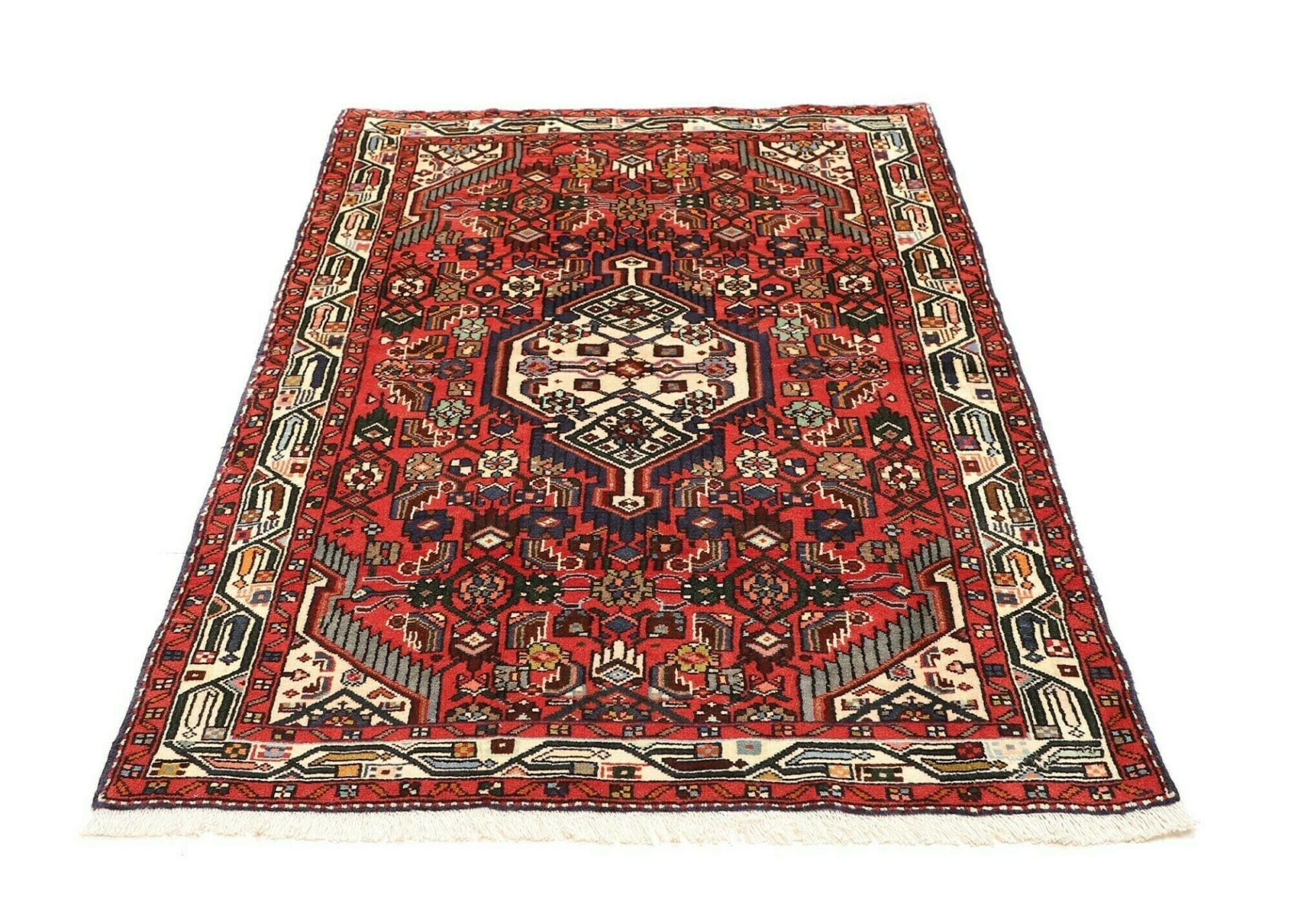 Handgeknüpfter Hamadan Herati Perserteppich 100 × 150 cm