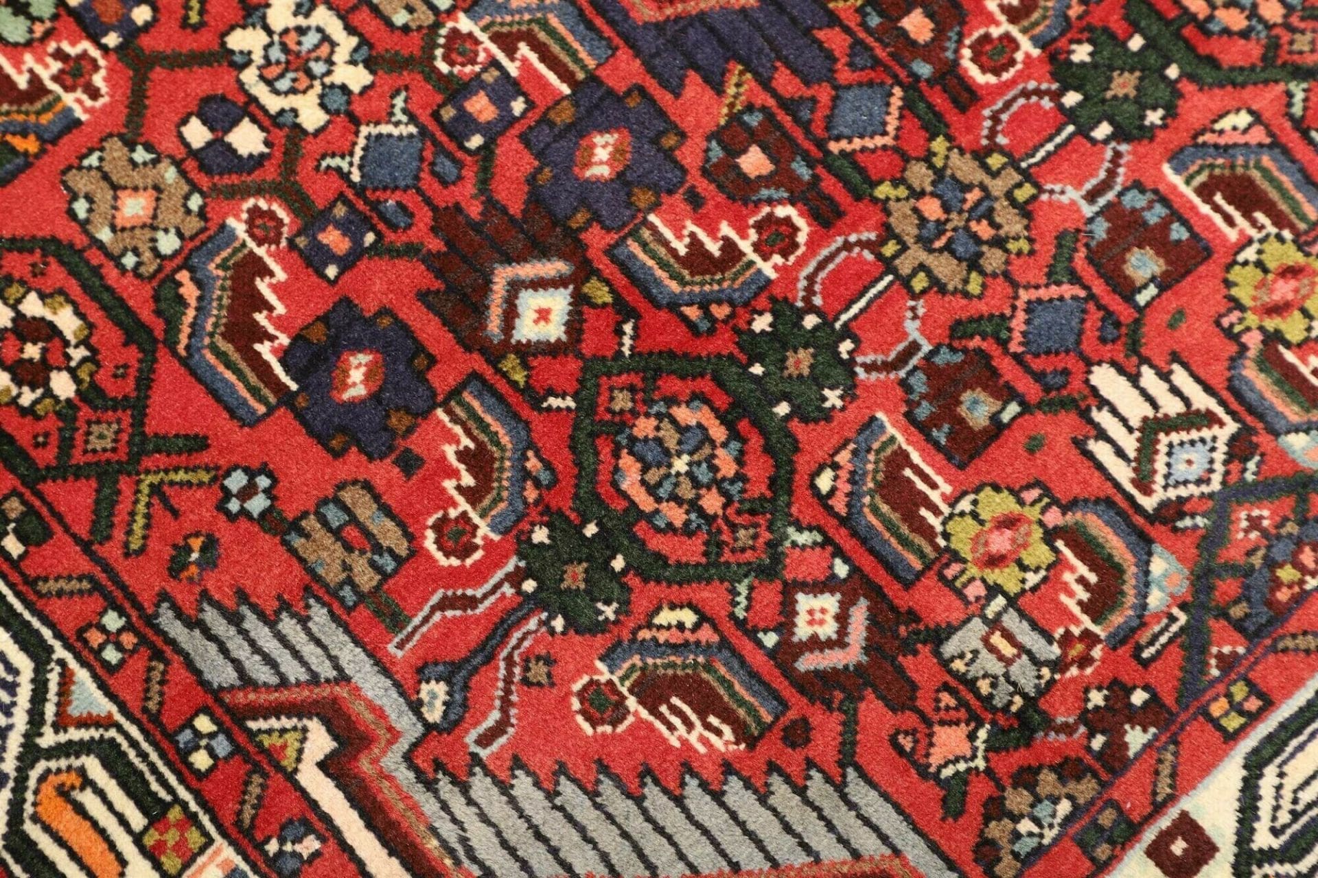 Handgeknüpfter Hamadan Herati Perserteppich 100 × 150 cm