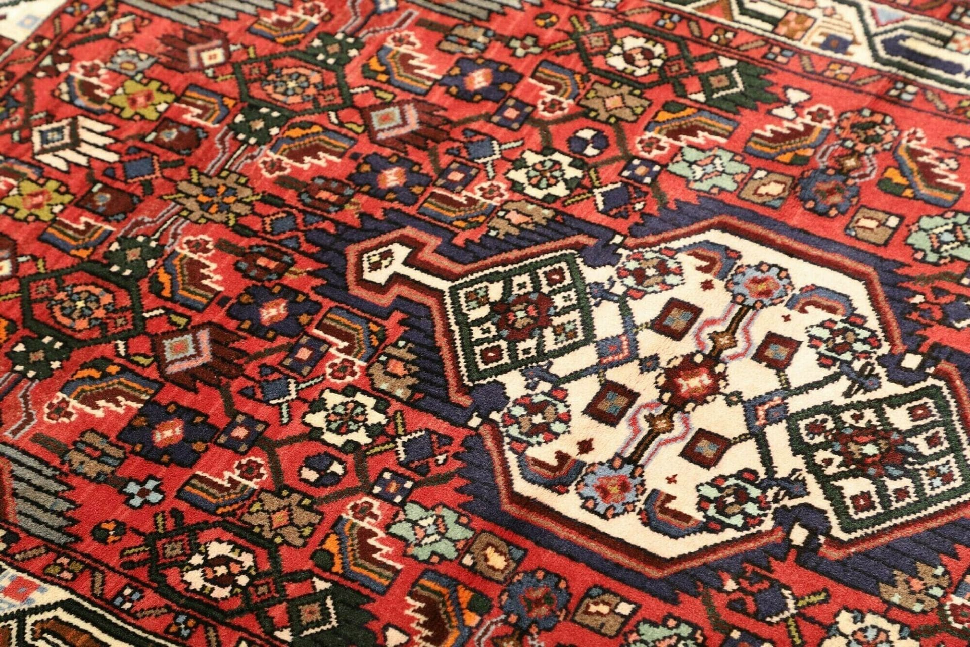 Handgeknüpfter Hamadan Herati Perserteppich 100 × 150 cm