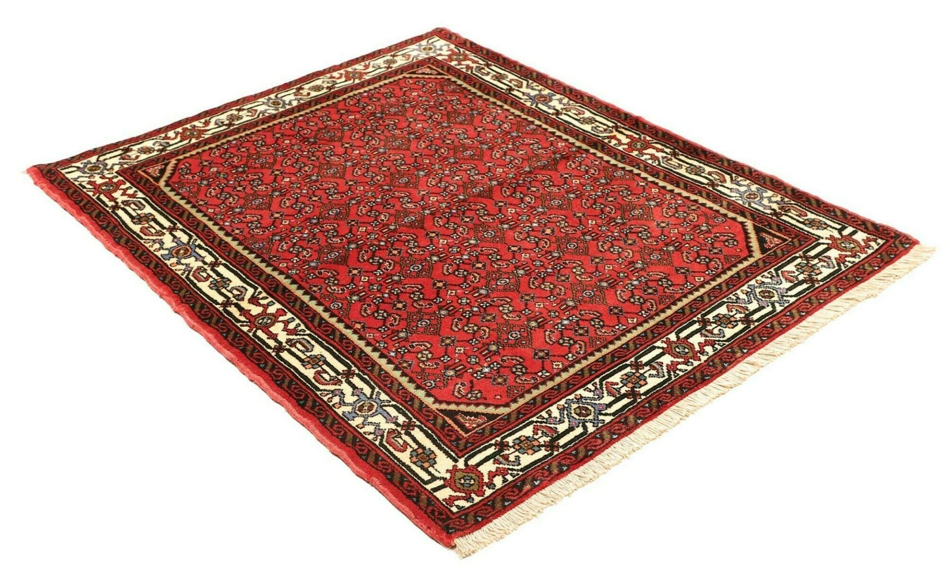 orientteppich-hamadan-115-x-141cm-schurwolle-handgeknupft-2 Handgeknüpfter Hamadan Perserteppich 115 × 141 cm