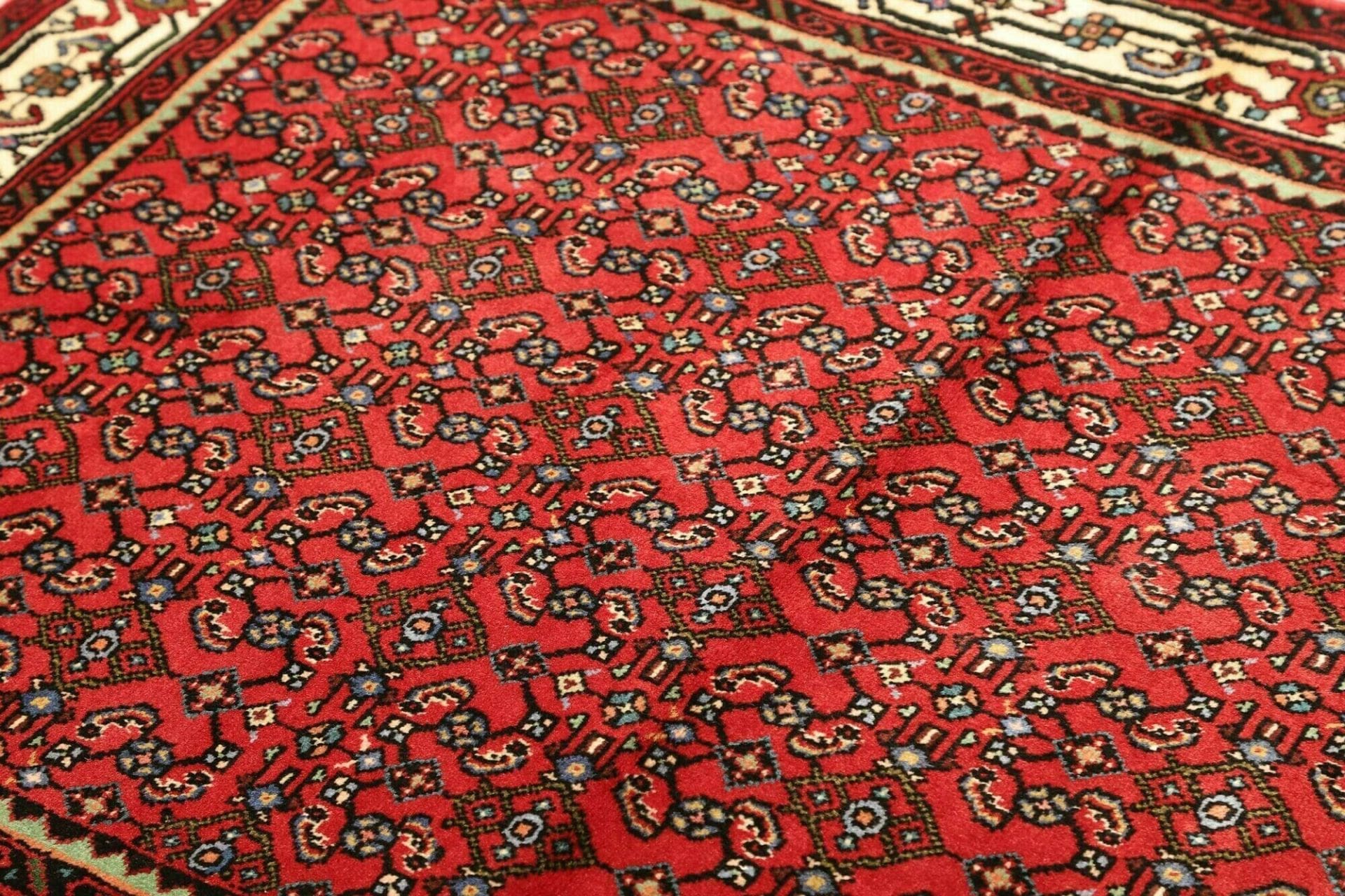 orientteppich-hamadan-115-x-141cm-schurwolle-handgeknupft-6 Handgeknüpfter Hamadan Perserteppich 115 × 141 cm