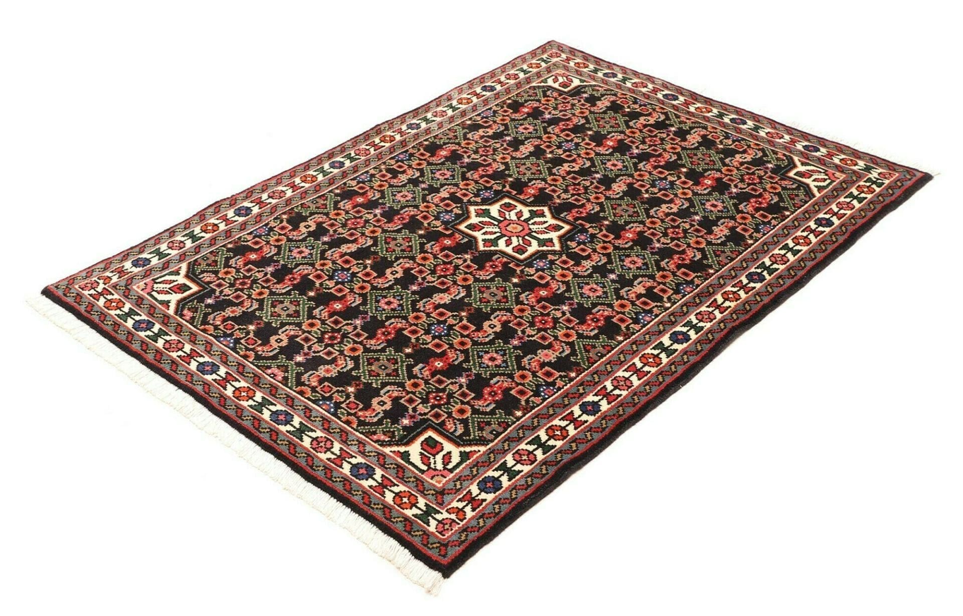Handgeknüpfter Hamadan Perserteppich 103 × 144 cm