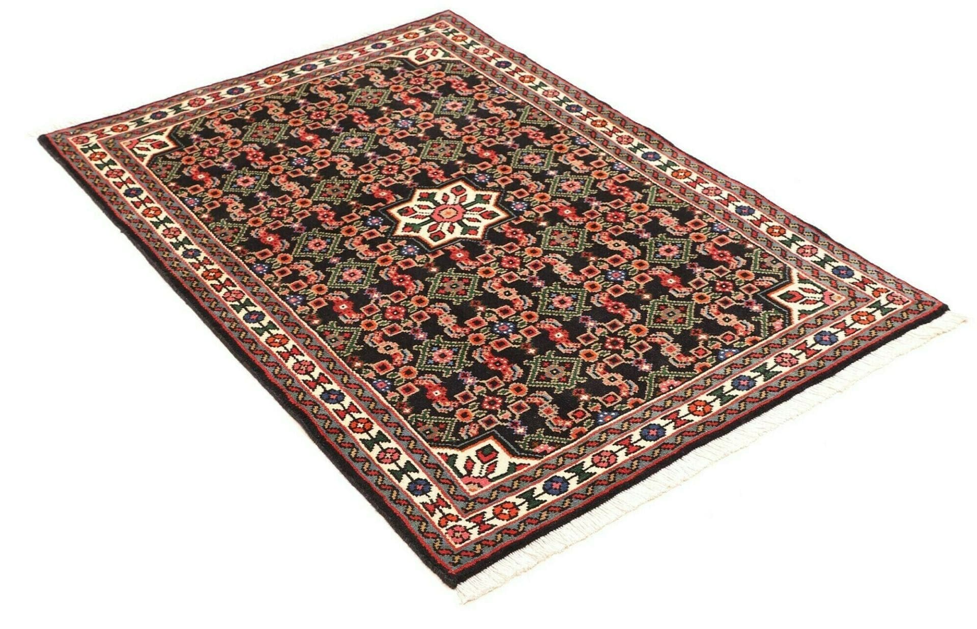 Handgeknüpfter Hamadan Perserteppich 103 × 144 cm