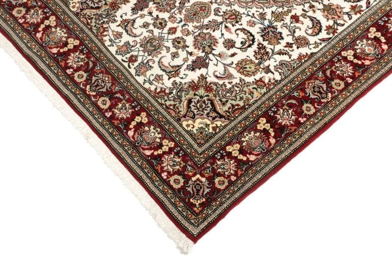 Isfahan Perserteppich 110 × 155 cm aus Wolle & Seide, handgeknüpft