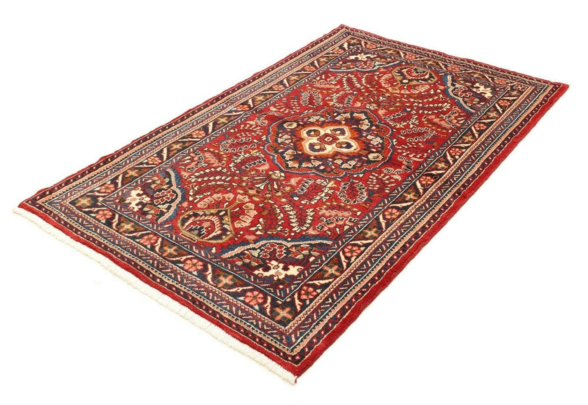 hamadan-teppich-110-x-165cm-schurwolle-herati-muster-handgeknupft-1 Handgeknüpfter Hamadan Herati Perserteppich, 110 × 165 cm, Wolle