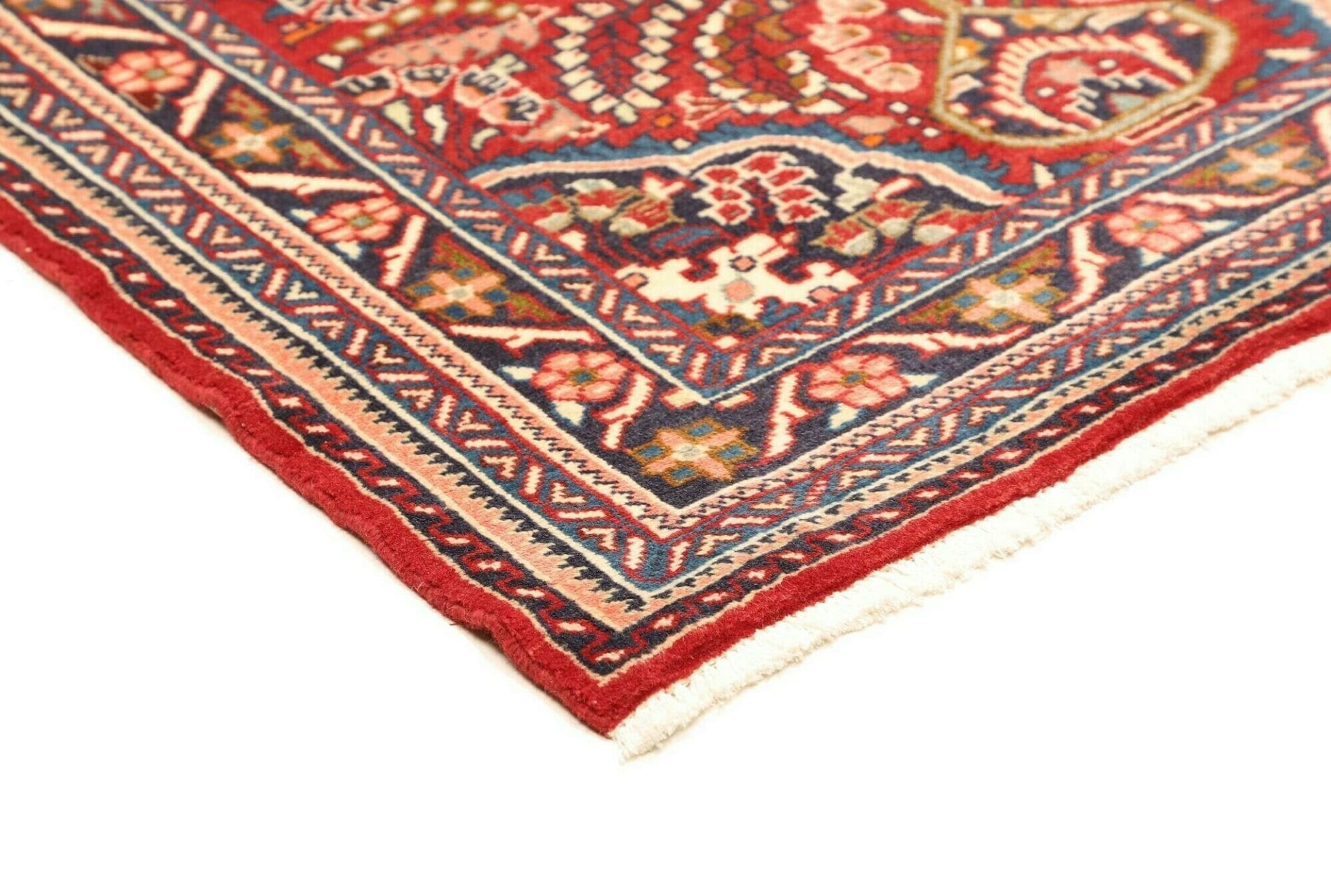 hamadan-teppich-110-x-165cm-schurwolle-herati-muster-handgeknupft-4 Handgeknüpfter Hamadan Herati Perserteppich, 110 × 165 cm, Wolle