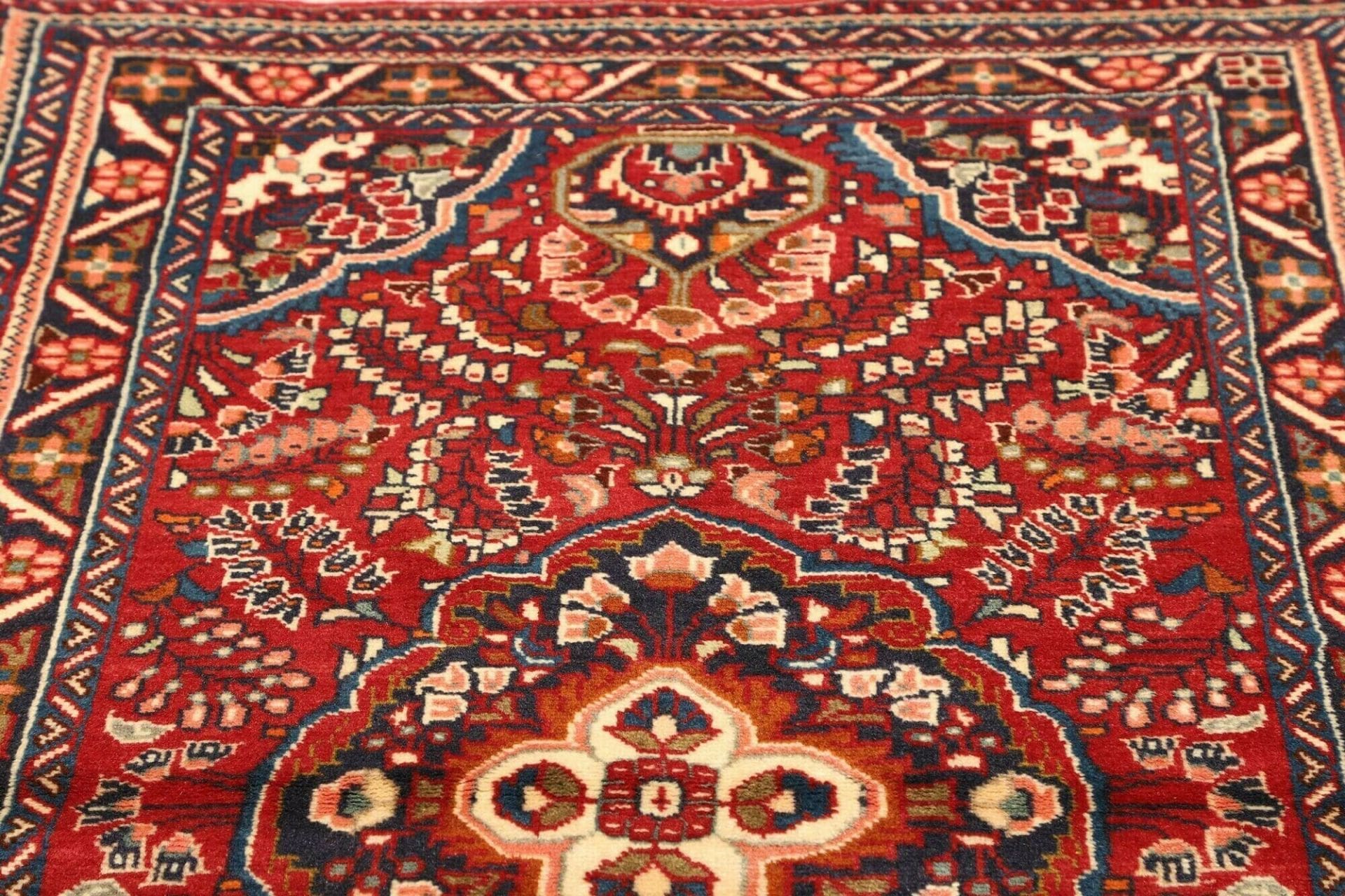 hamadan-teppich-110-x-165cm-schurwolle-herati-muster-handgeknupft-7 Handgeknüpfter Hamadan Herati Perserteppich, 110 × 165 cm, Wolle