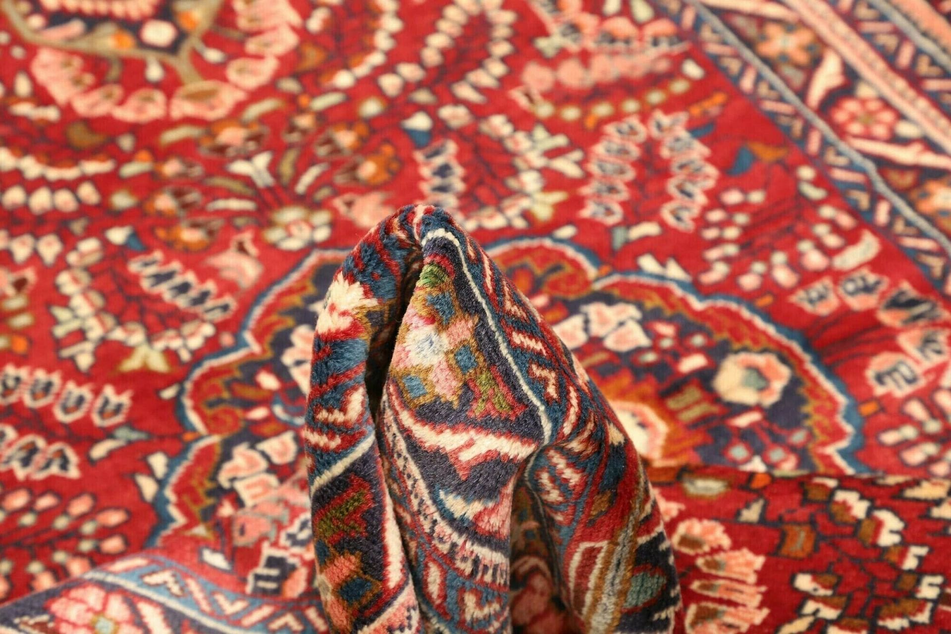 hamadan-teppich-110-x-165cm-schurwolle-herati-muster-handgeknupft-8 Handgeknüpfter Hamadan Herati Perserteppich, 110 × 165 cm, Wolle