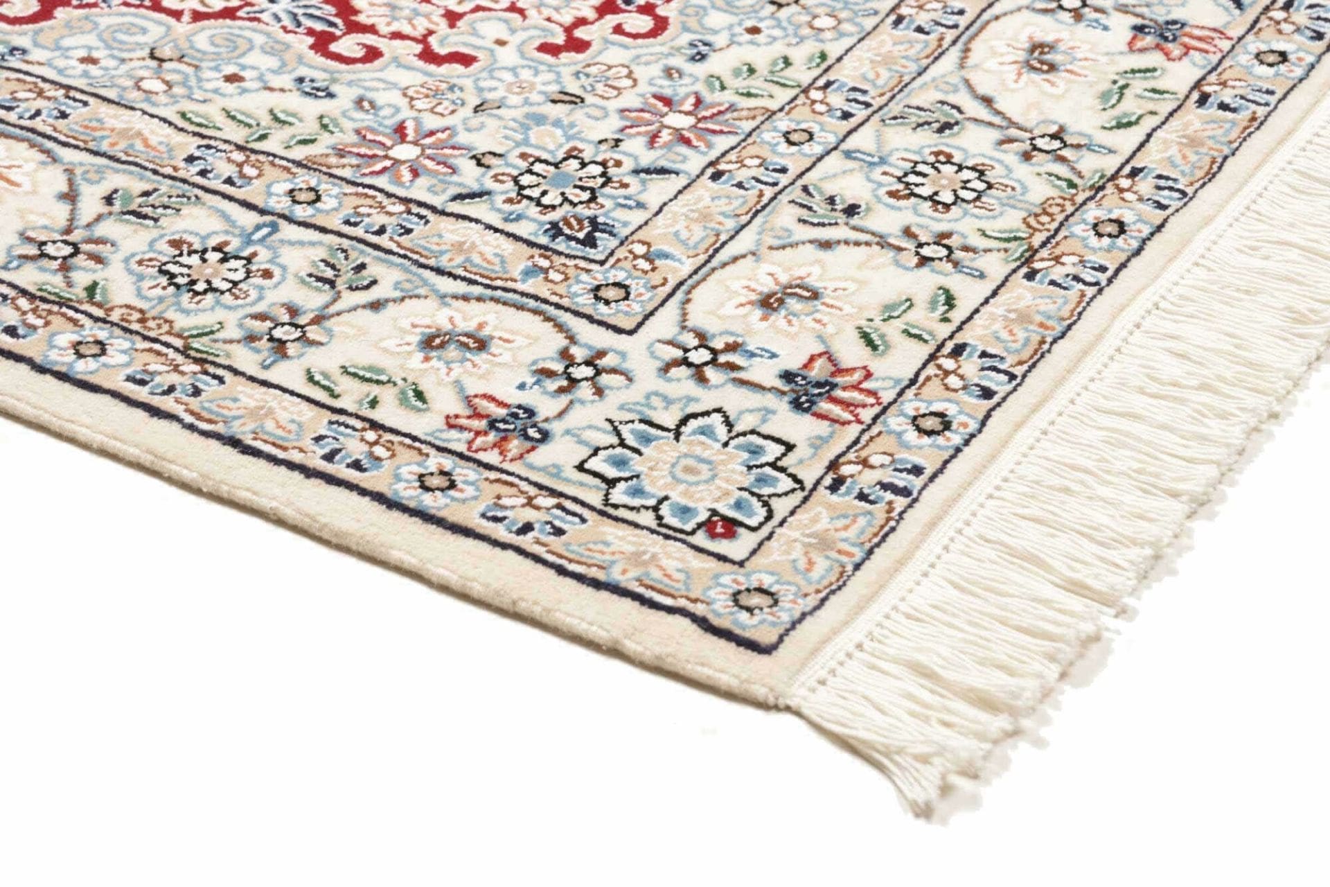 nain-teppich-103-x-152cm-florale-muster-handgeknupft-perserteppich-4 Nain Perserteppich 103 × 152 cm aus Wolle, handgeknüpft