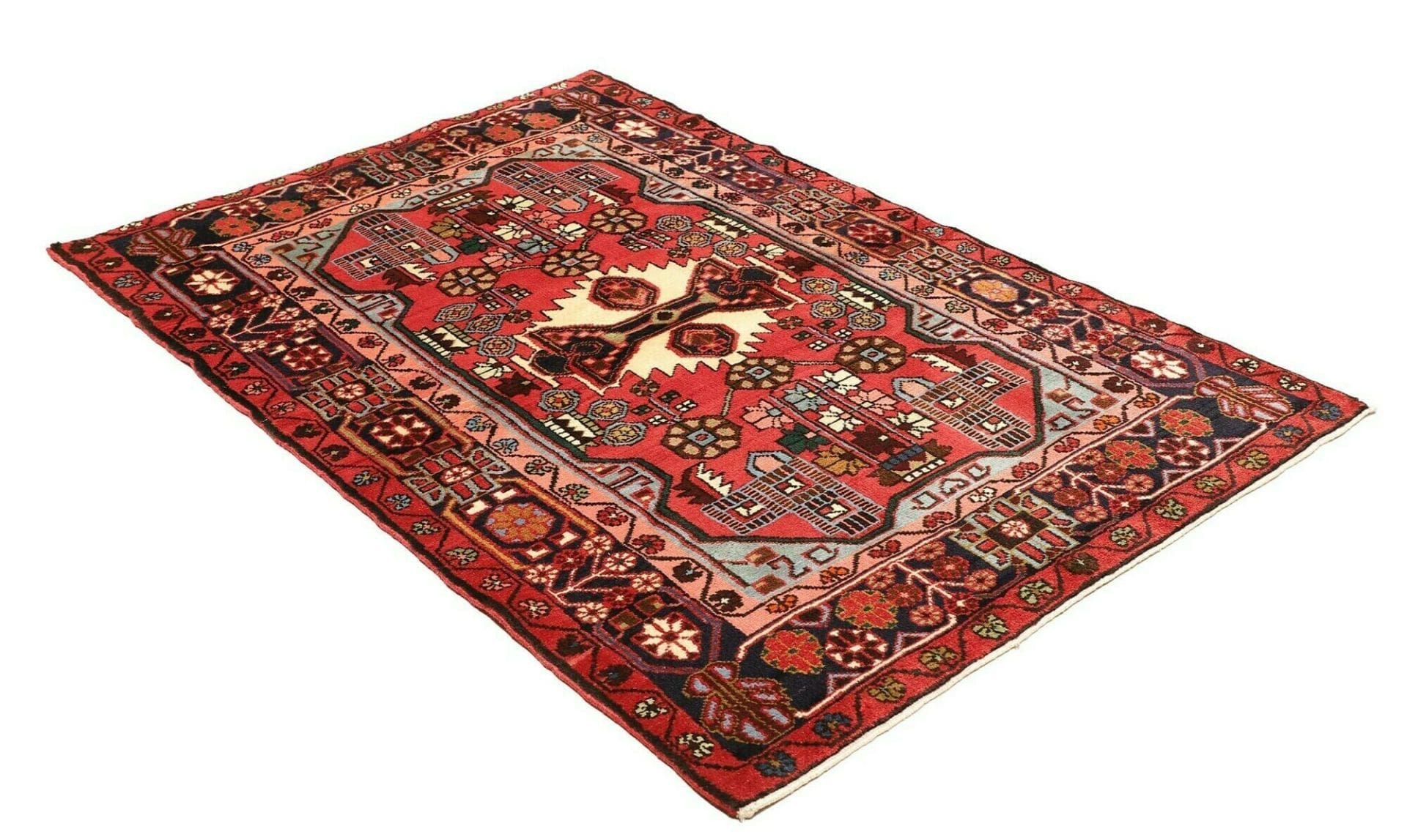Hamadan Herati Perserteppich 113 × 160 cm aus Wolle, handgeknüpft