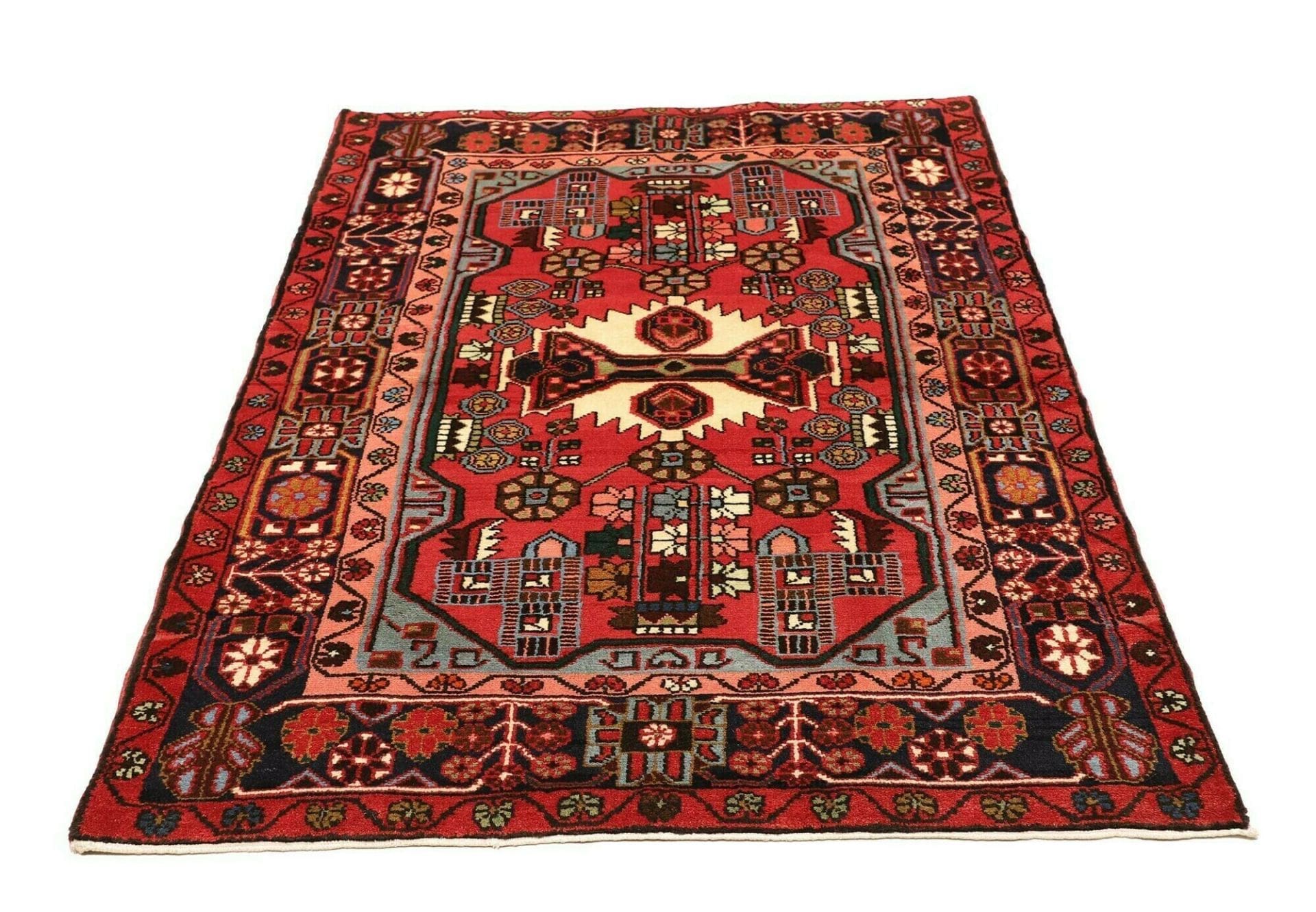 Hamadan Herati Perserteppich 113 × 160 cm aus Wolle, handgeknüpft