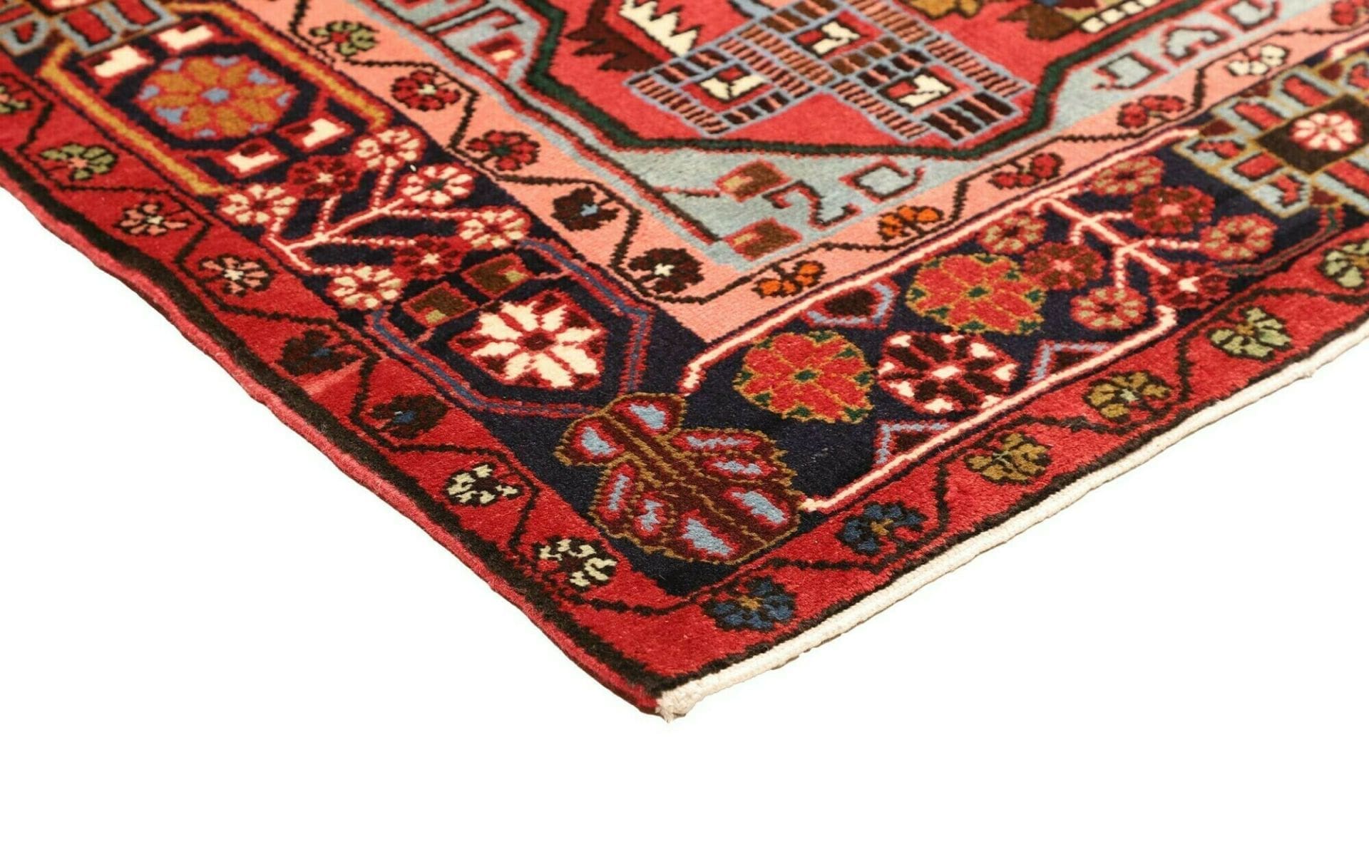 Hamadan Herati Perserteppich 113 × 160 cm aus Wolle, handgeknüpft