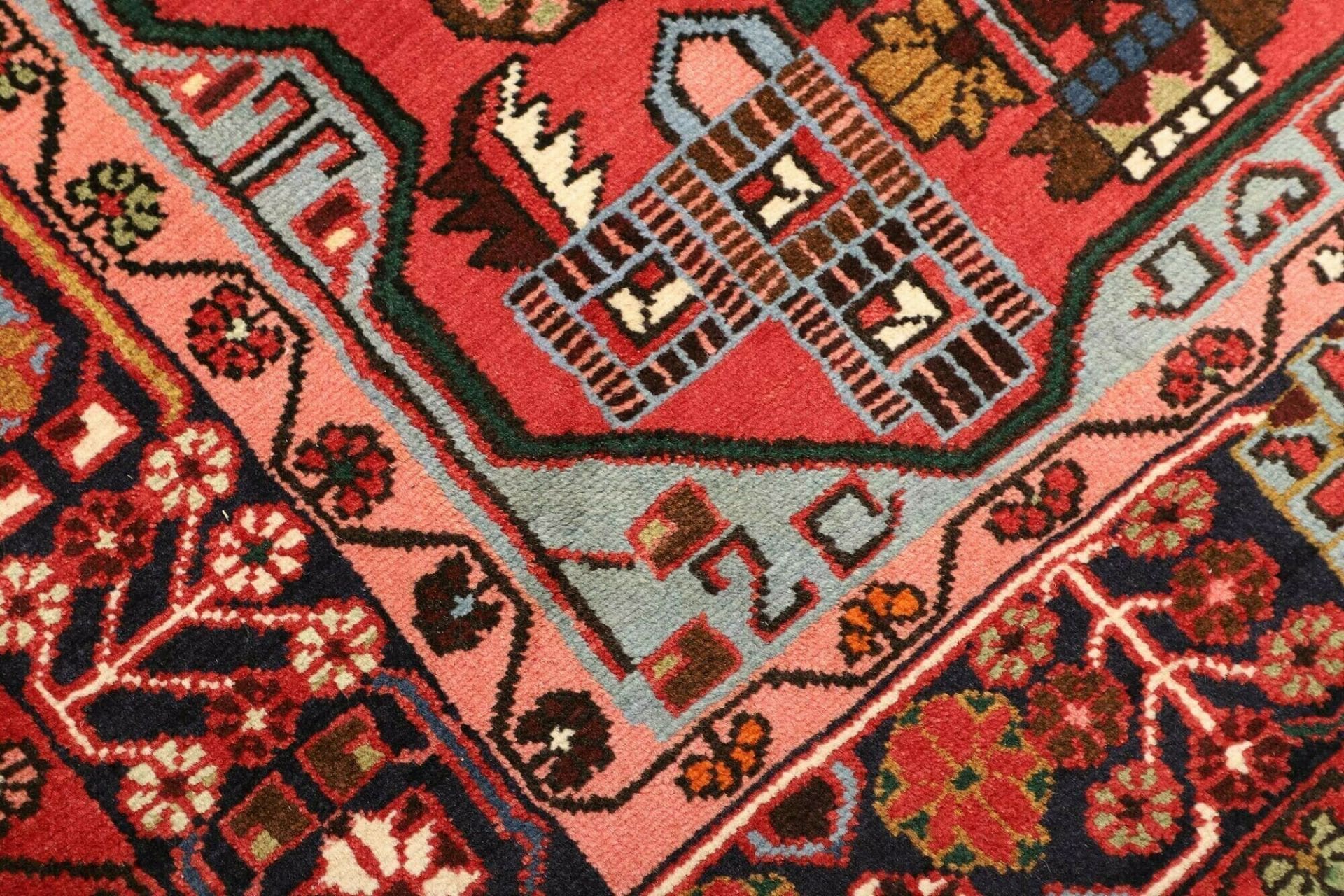 Hamadan Herati Perserteppich 113 × 160 cm aus Wolle, handgeknüpft