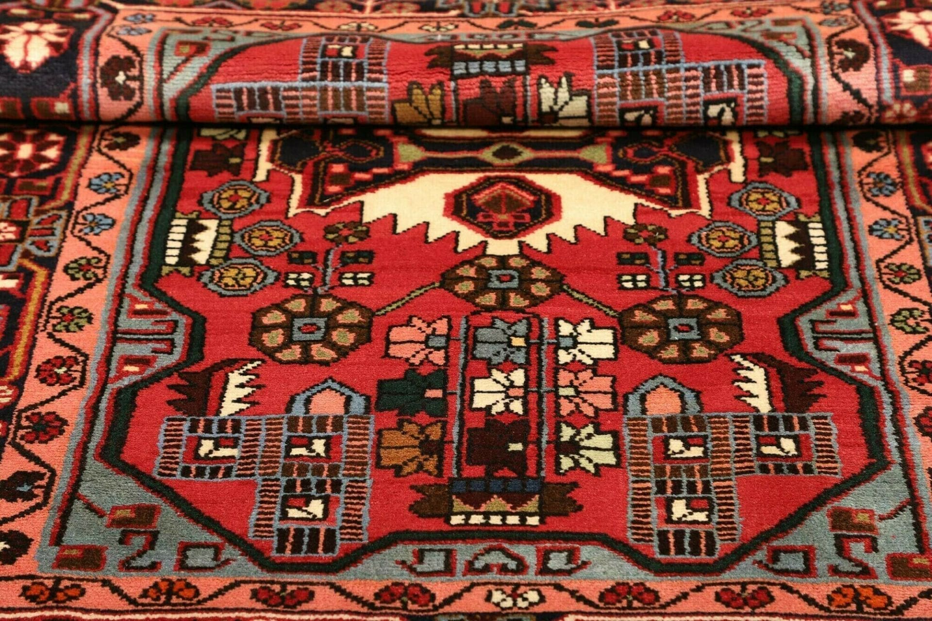 Hamadan Herati Perserteppich 113 × 160 cm aus Wolle, handgeknüpft