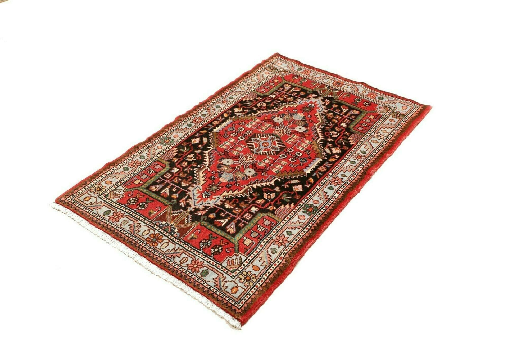Hamadan Herati Perserteppich aus Iran, 88 × 136 cm